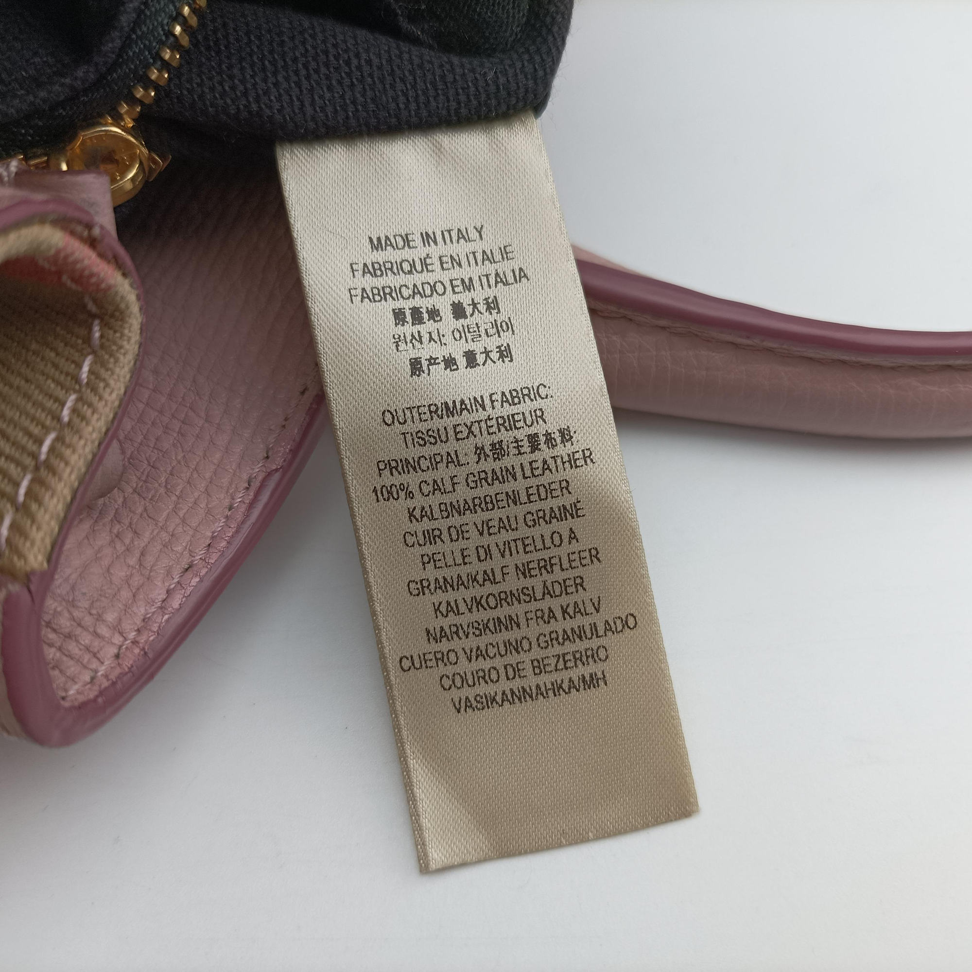 House Check The Banner Pink Leather × canvas ITCF&10SCAハウスチェック バナー ピンク レザー×キャンバス ITCF&10SCA