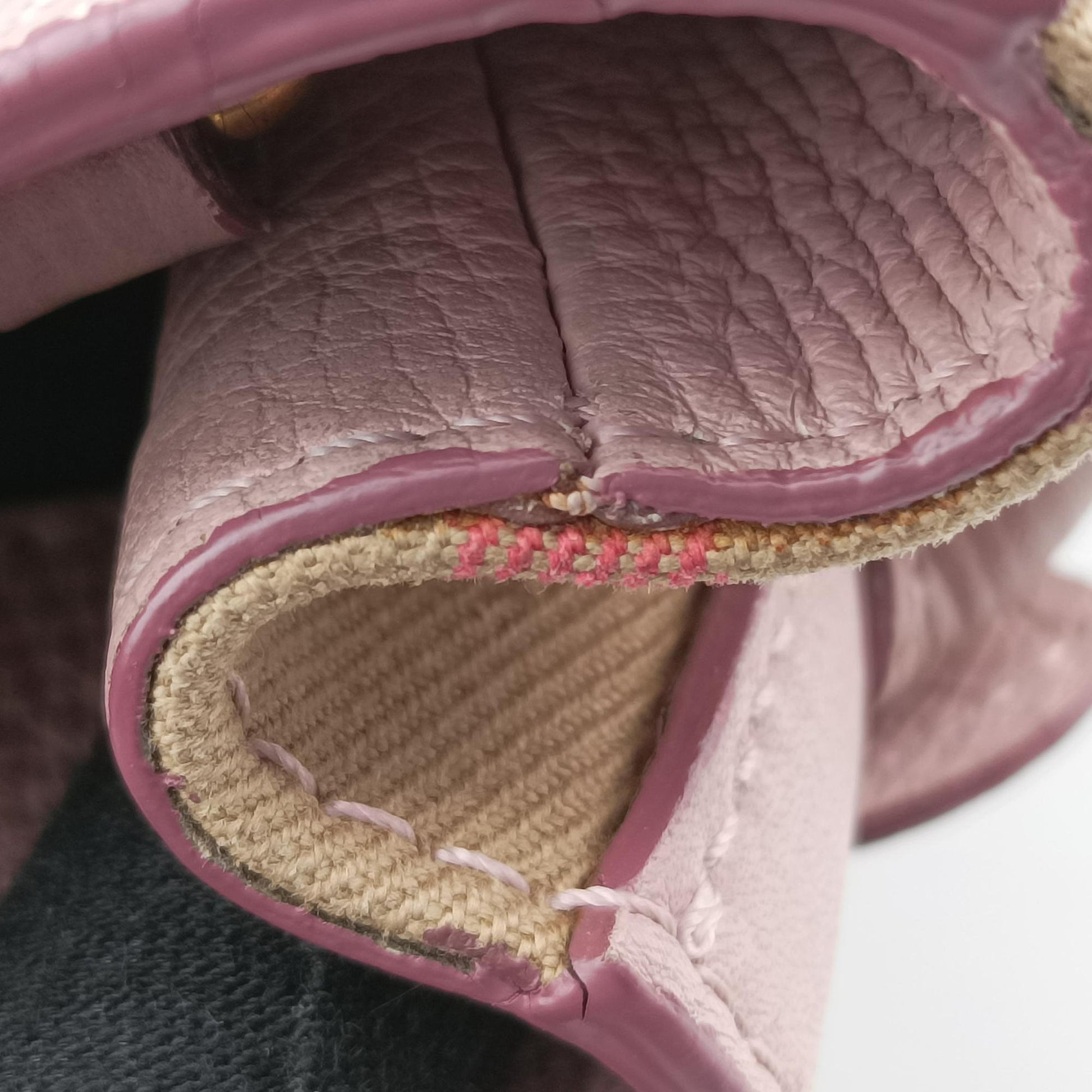 House Check The Banner Pink Leather × canvas ITCF&10SCAハウスチェック バナー ピンク レザー×キャンバス ITCF&10SCA