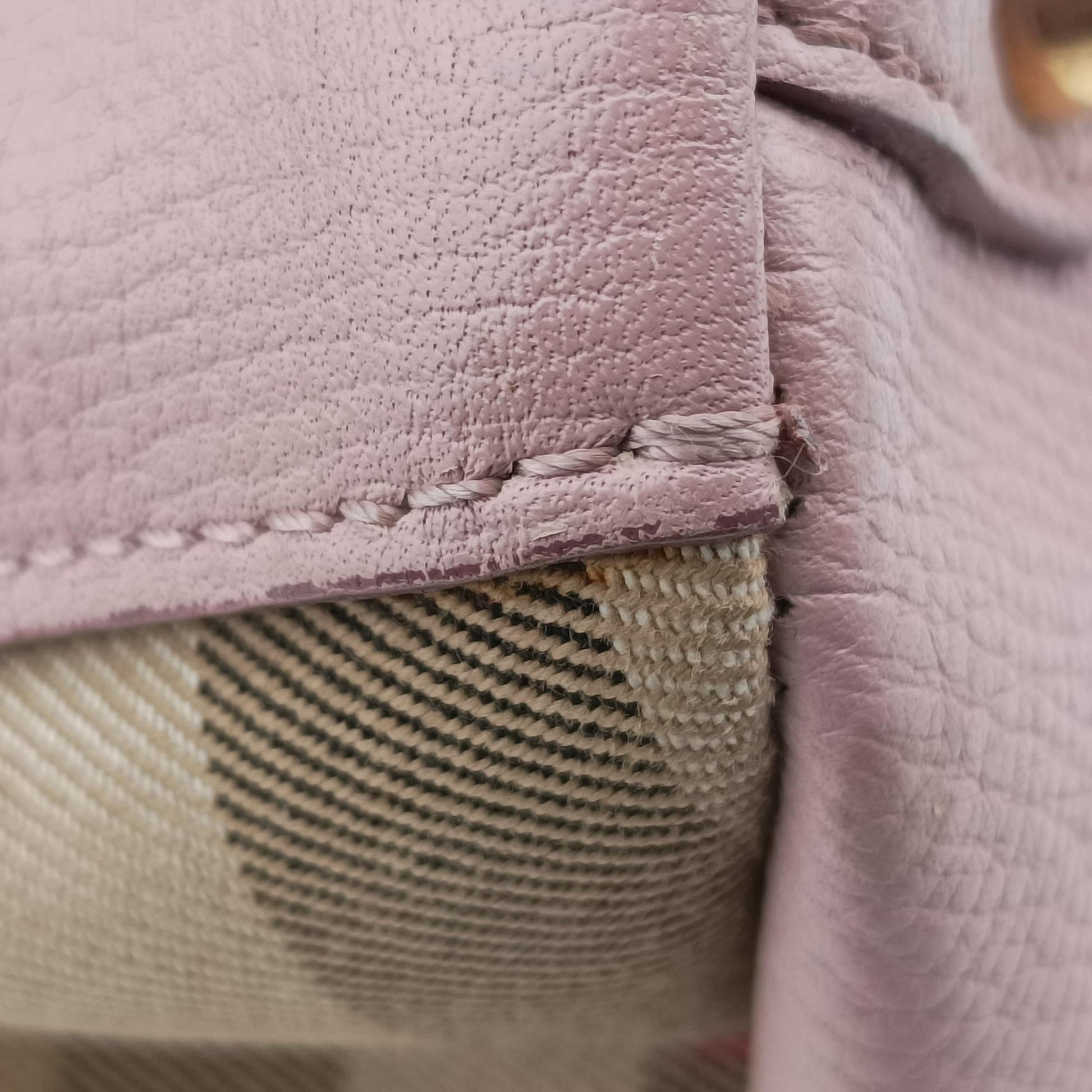 House Check The Banner Pink Leather × canvas ITCF&10SCAハウスチェック バナー ピンク レザー×キャンバス ITCF&10SCA