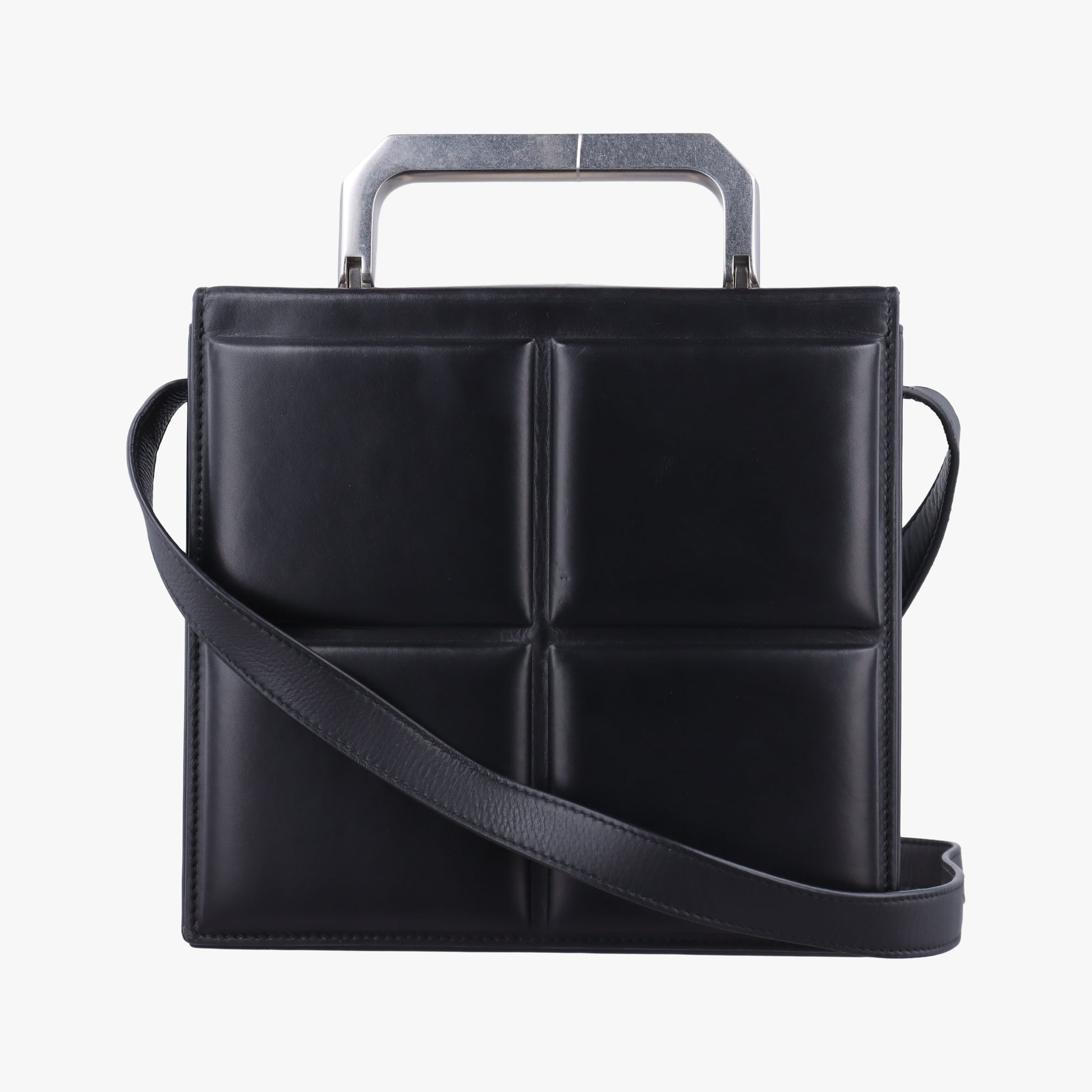 Padded Messenger Mini Trunk Black lambskin IC Chipパデッド メッセンジャー ミニトランク ブラック ラムスキン ICチップ