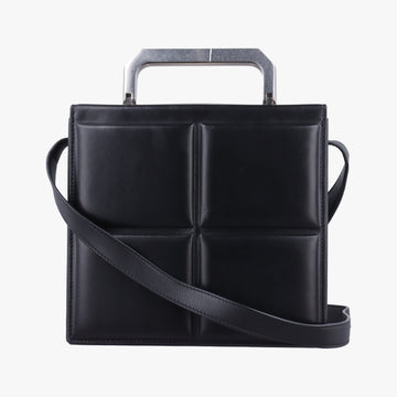 Padded Messenger Mini Trunk Black lambskin IC Chipパデッド メッセンジャー ミニトランク ブラック ラムスキン ICチップ
