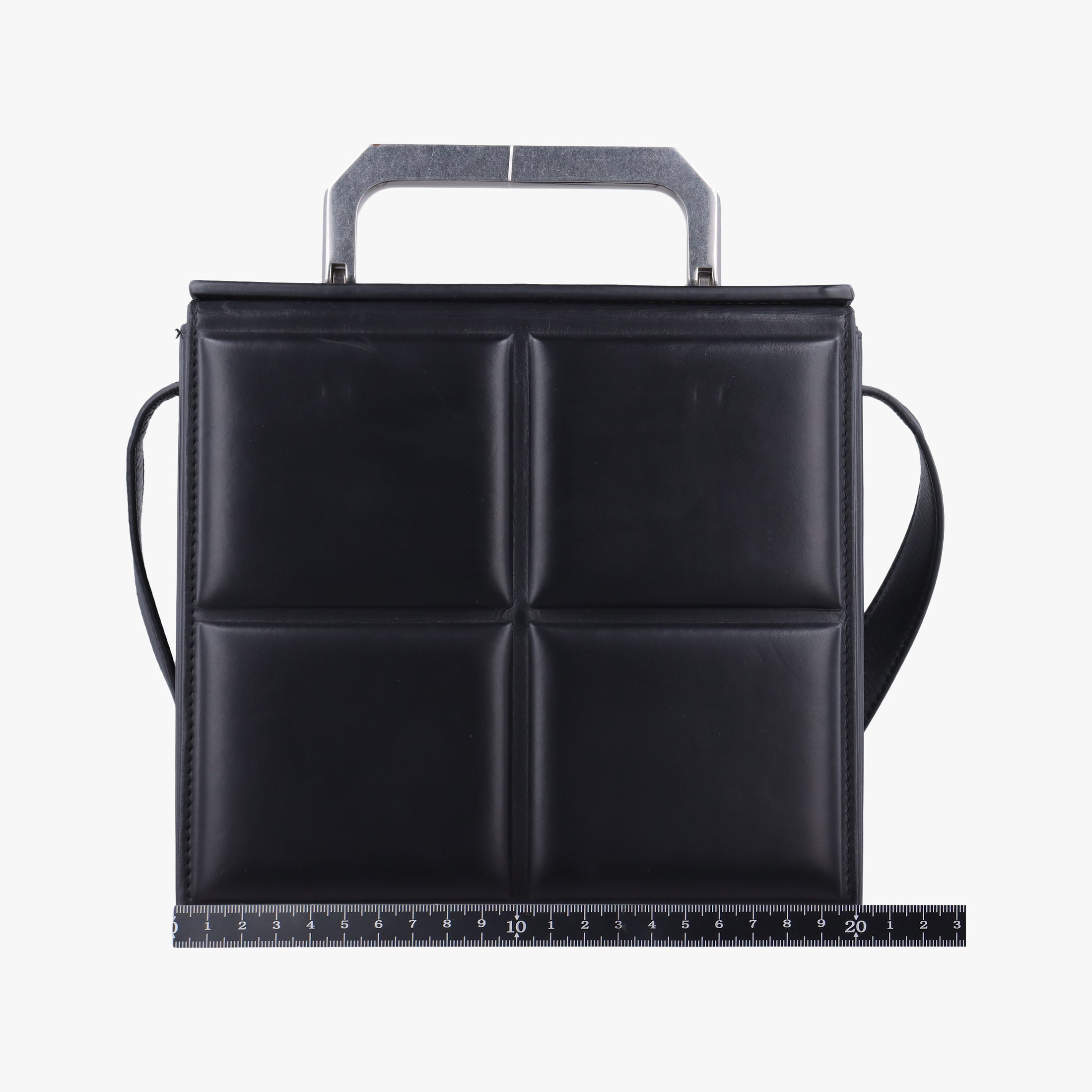 Padded Messenger Mini Trunk Black lambskin IC Chipパデッド メッセンジャー ミニトランク ブラック ラムスキン ICチップ