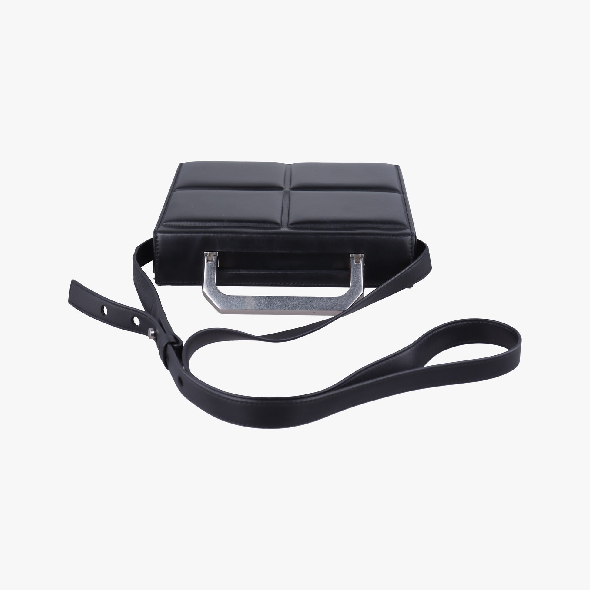 Padded Messenger Mini Trunk Black lambskin IC Chipパデッド メッセンジャー ミニトランク ブラック ラムスキン ICチップ