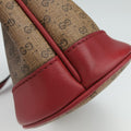 Doraemon collaboration Brown x red PVC coated canvas×Leather 655597 C034153879ドラえもんコラボ ブラウンxレッド PVCコーティングキャンバス×レザー 655597 C034153879