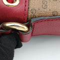 Doraemon collaboration Brown x red PVC coated canvas×Leather 655597 C034153879ドラえもんコラボ ブラウンxレッド PVCコーティングキャンバス×レザー 655597 C034153879