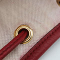 Doraemon collaboration Brown x red PVC coated canvas×Leather 655597 C034153879ドラえもんコラボ ブラウンxレッド PVCコーティングキャンバス×レザー 655597 C034153879