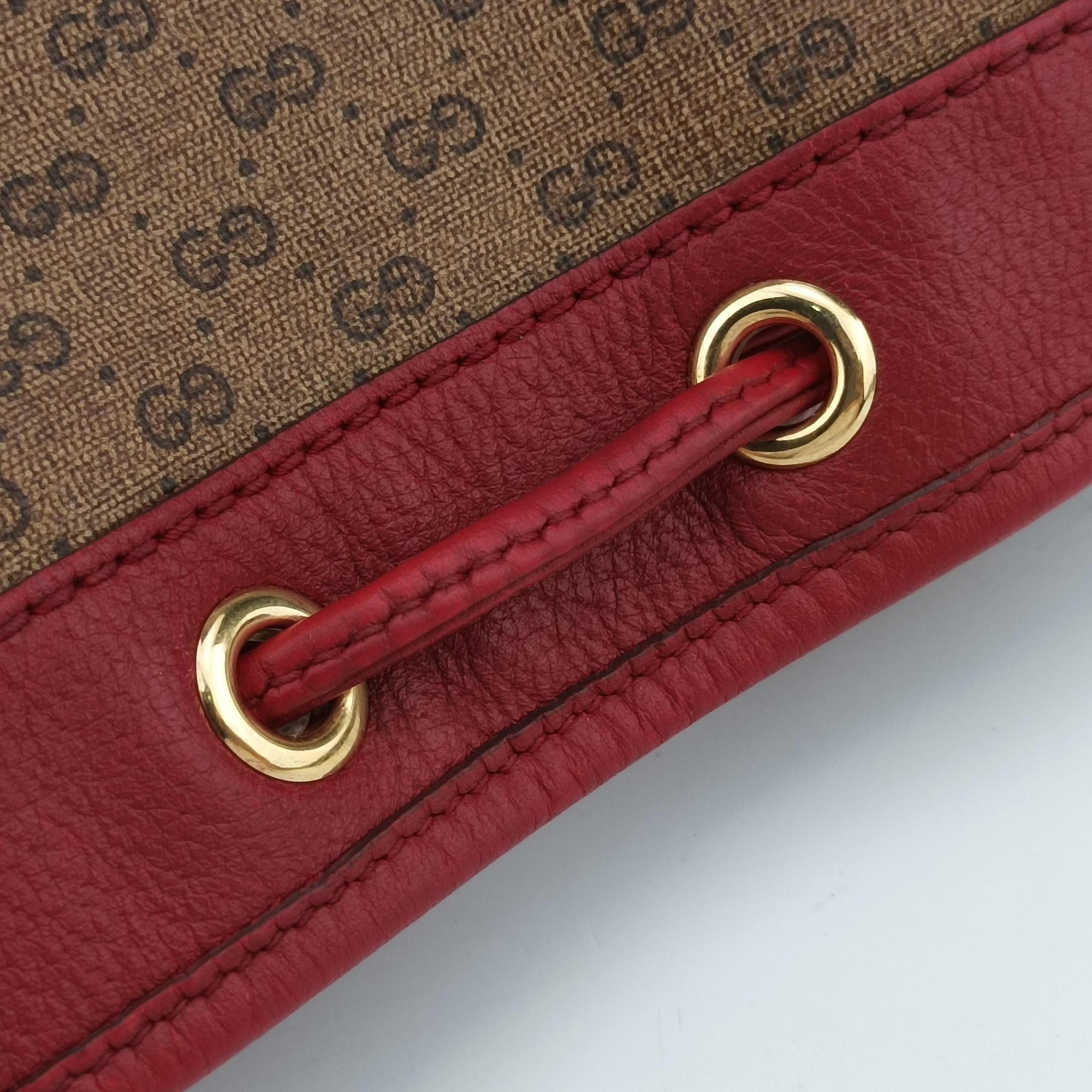 Doraemon collaboration Brown x red PVC coated canvas×Leather 655597 C034153879ドラえもんコラボ ブラウンxレッド PVCコーティングキャンバス×レザー 655597 C034153879
