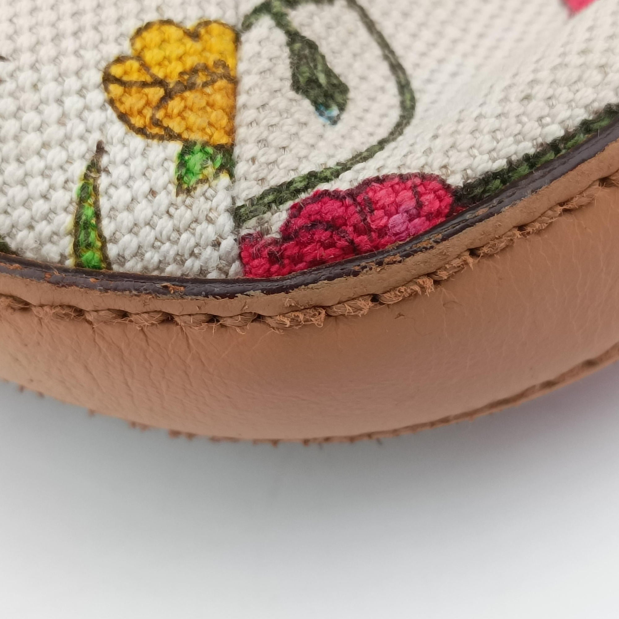 Horsebit Hobo Ivory×Pink×Multicolor canvas×leather 137388 ホースビット ホーボー アイボリー×ピンク×マルチカラー キャンバス×レザー 137388 