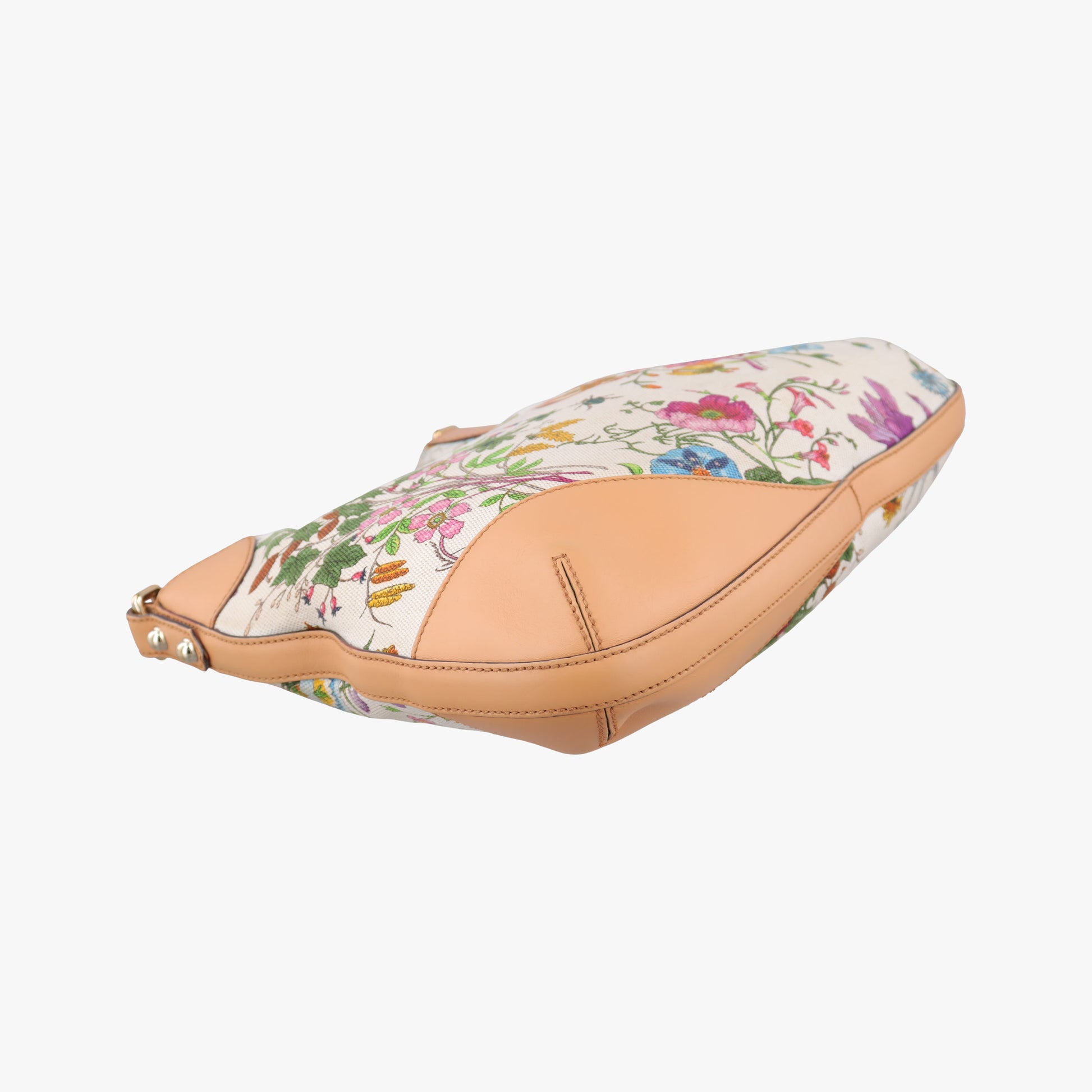 Horsebit Hobo Ivory×Pink×Multicolor canvas×leather 137388 ホースビット ホーボー アイボリー×ピンク×マルチカラー キャンバス×レザー 137388 