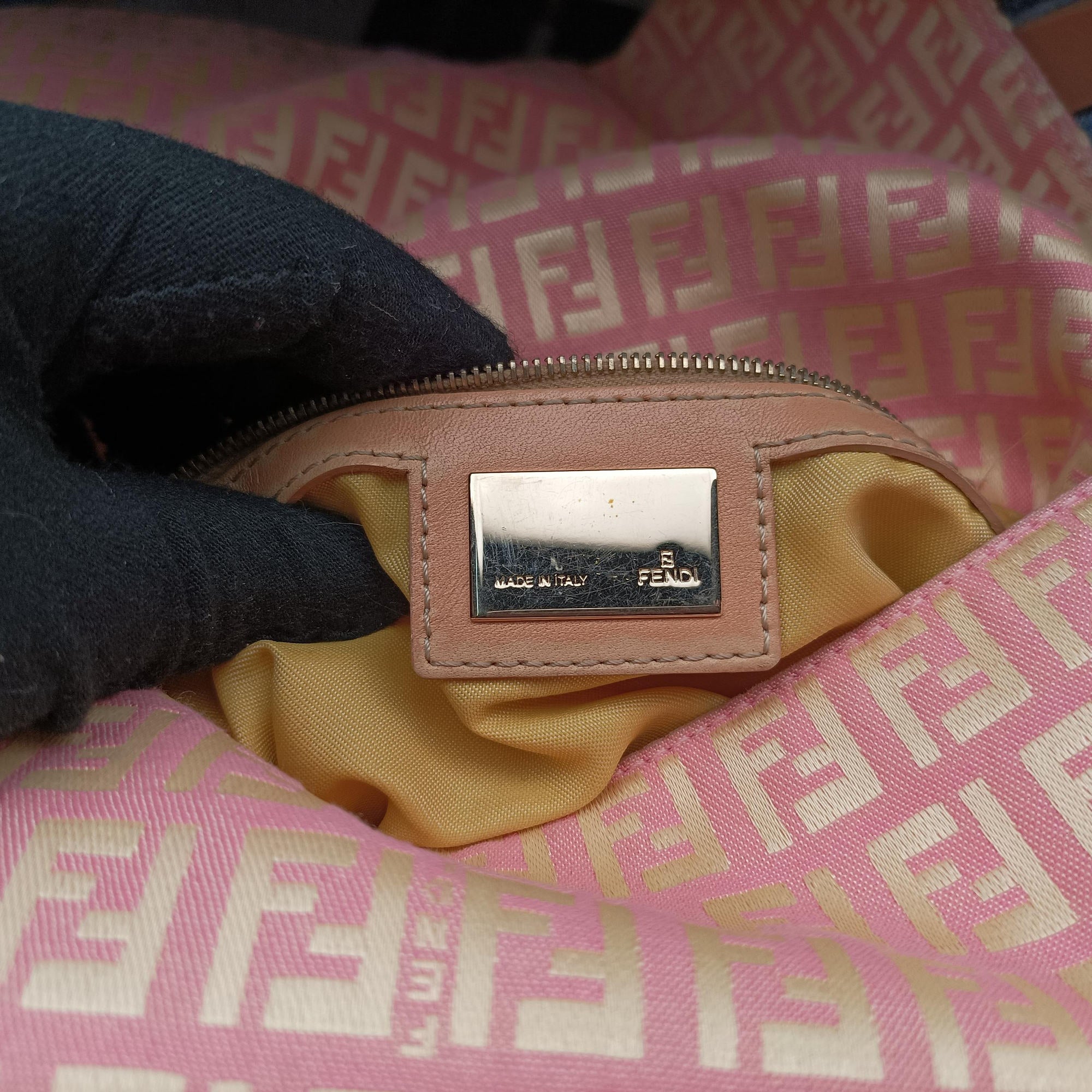 Mama Baguette Zucchino PinkｘBeige Canvas 8BR001 Lot number unknownマンマバケット ズッキーノ柄 ピンクｘベージュ キャンバス 8BR001 製番不明