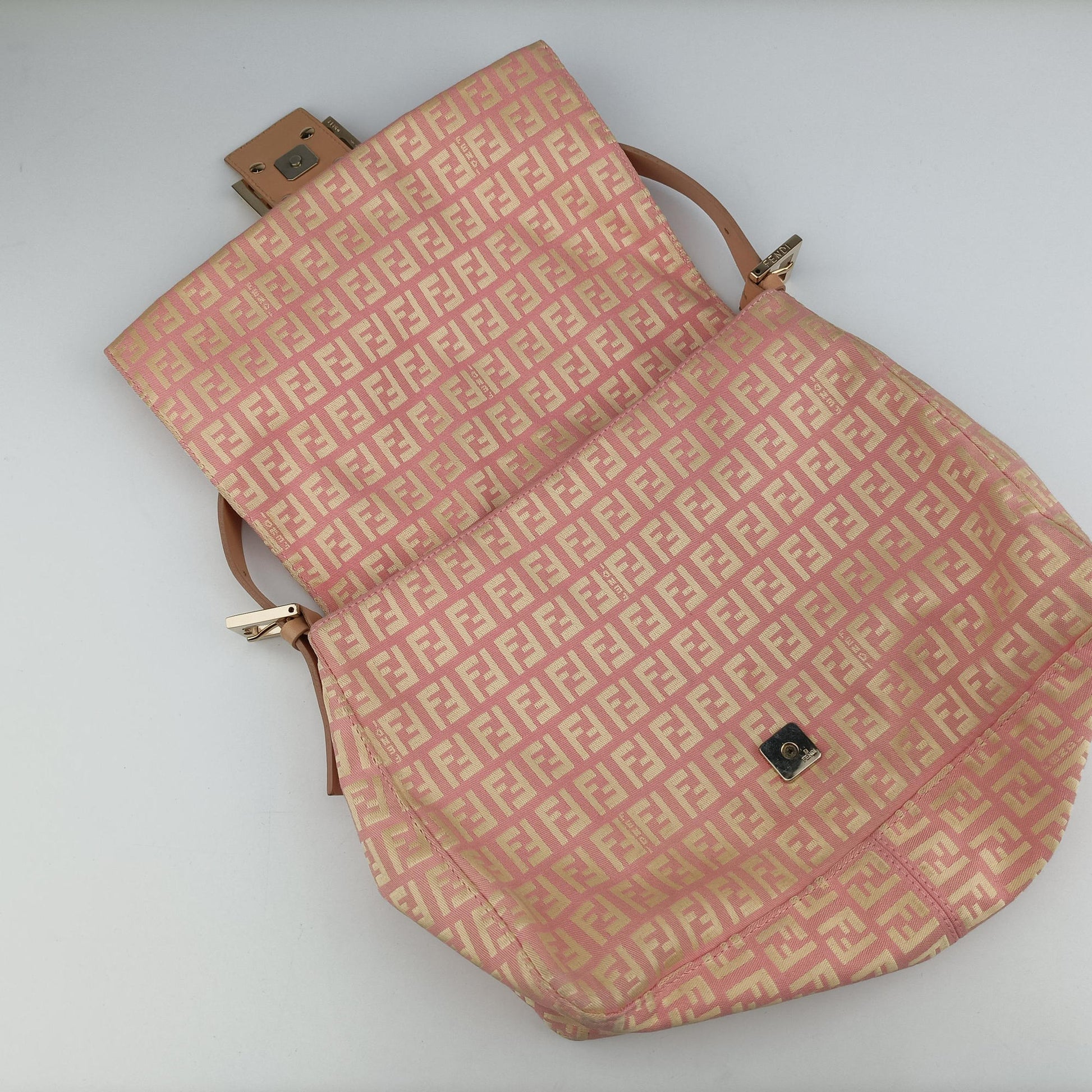 Mama Baguette Zucchino PinkｘBeige Canvas 8BR001 Lot number unknownマンマバケット ズッキーノ柄 ピンクｘベージュ キャンバス 8BR001 製番不明