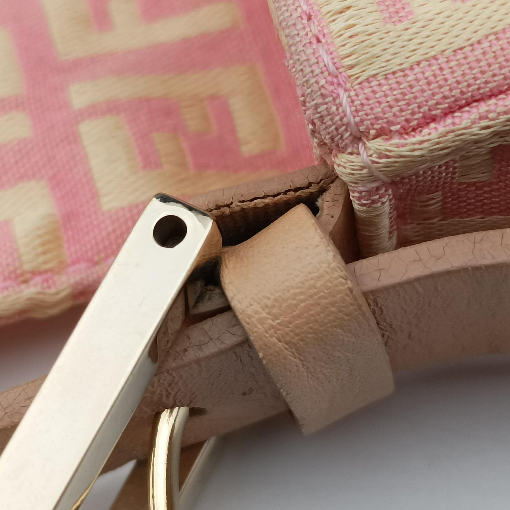 Mama Baguette Zucchino PinkｘBeige Canvas 8BR001 Lot number unknownマンマバケット ズッキーノ柄 ピンクｘベージュ キャンバス 8BR001 製番不明