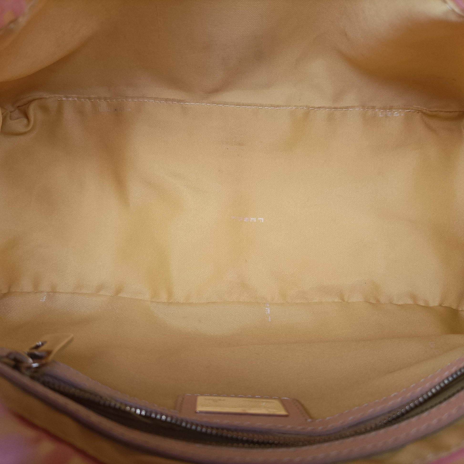 Mama Baguette Zucchino PinkｘBeige Canvas 8BR001 Lot number unknownマンマバケット ズッキーノ柄 ピンクｘベージュ キャンバス 8BR001 製番不明