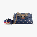 Queen Margaret Navy Leather 453778 F022216287クイーン マーガレット ネイビー レザー 453778 F022216287