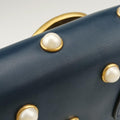 Queen Margaret Navy Leather 453778 F022216287クイーン マーガレット ネイビー レザー 453778 F022216287