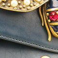 Queen Margaret Navy Leather 453778 F022216287クイーン マーガレット ネイビー レザー 453778 F022216287