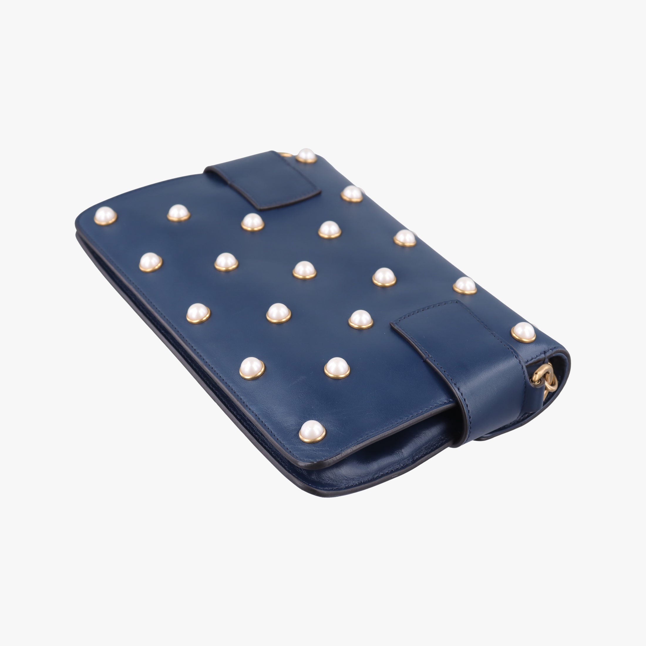 Queen Margaret Navy Leather 453778 F022216287クイーン マーガレット ネイビー レザー 453778 F022216287