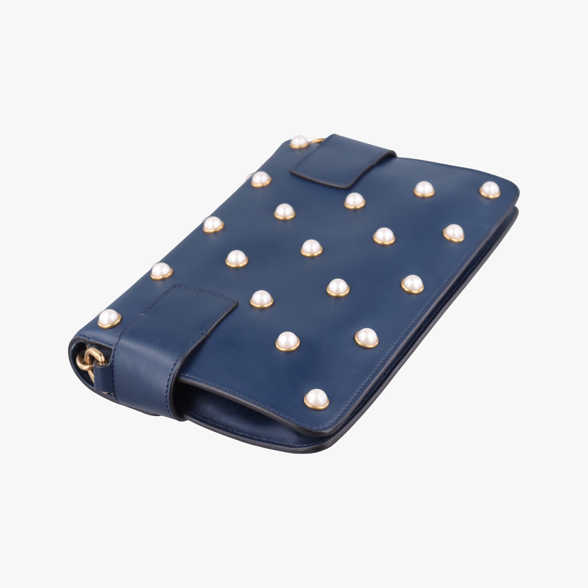 Queen Margaret Navy Leather 453778 F022216287クイーン マーガレット ネイビー レザー 453778 F022216287