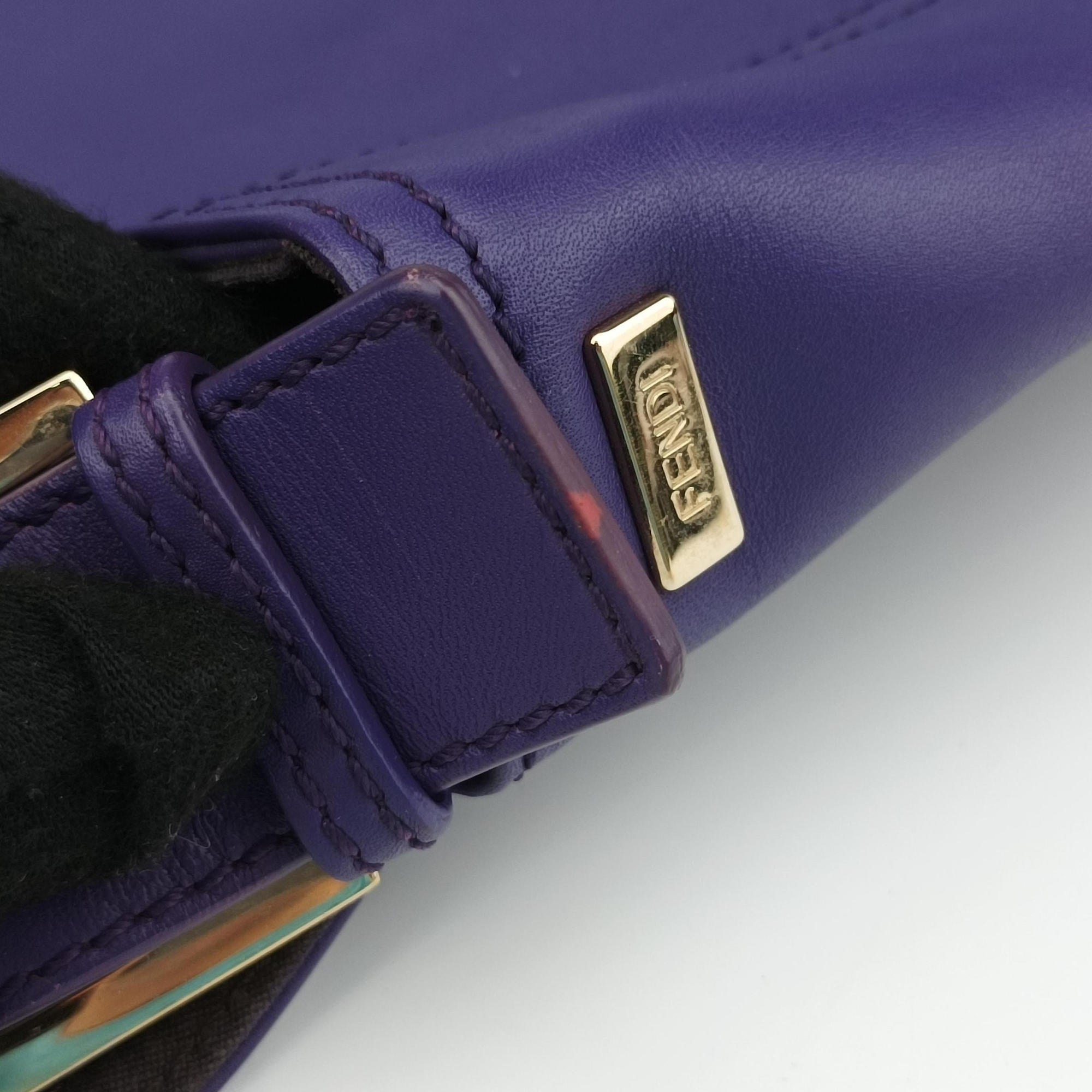 BAGUETTE Purple Leather 8BT180 8BT180-FQ5 119-2566マンマバケット パープル レザー 8BT180 8BT180-FQ5 119-2566