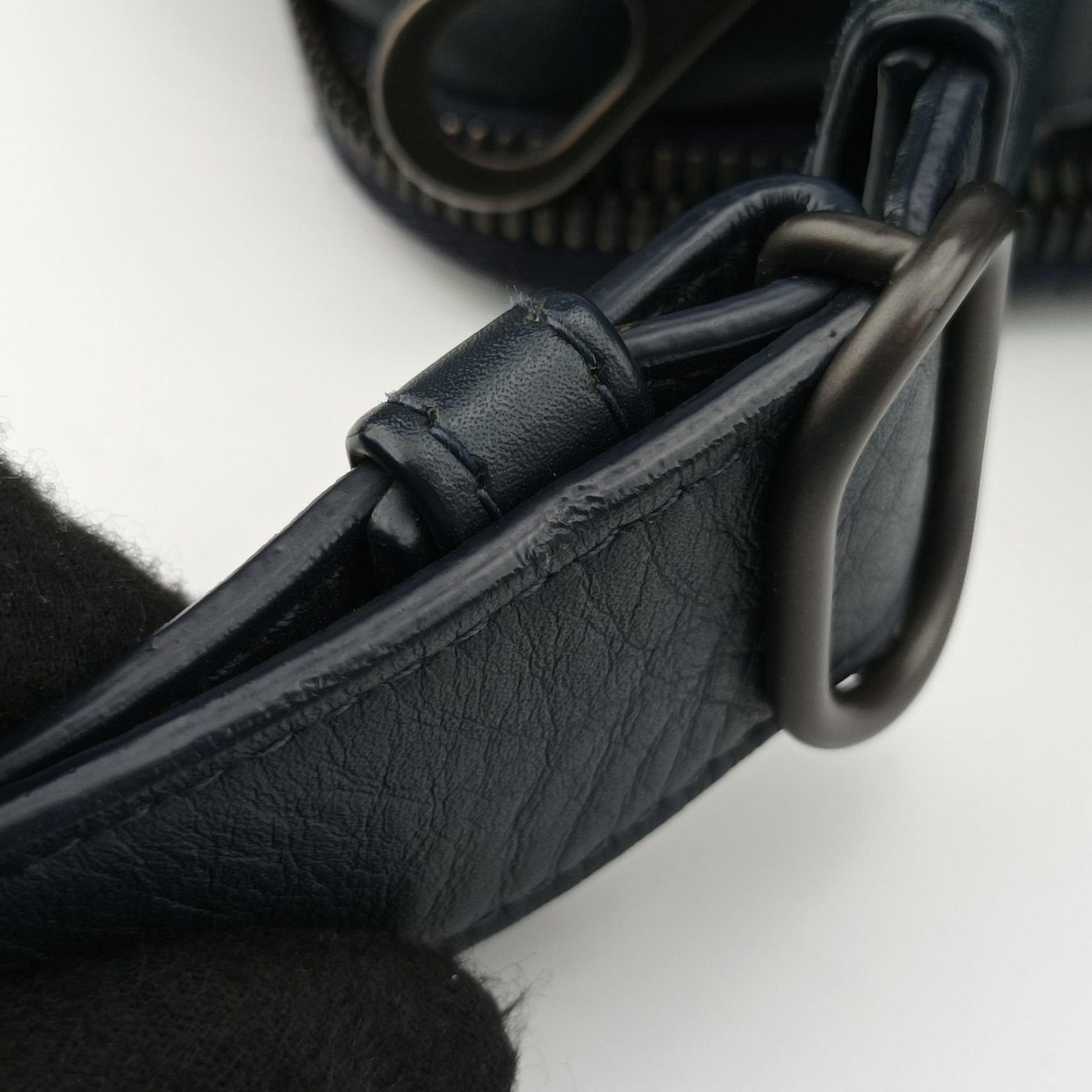 Intrecciato Navy lambskin B07532575Mイントレチャート ネイビー ラムスキン B07532575M