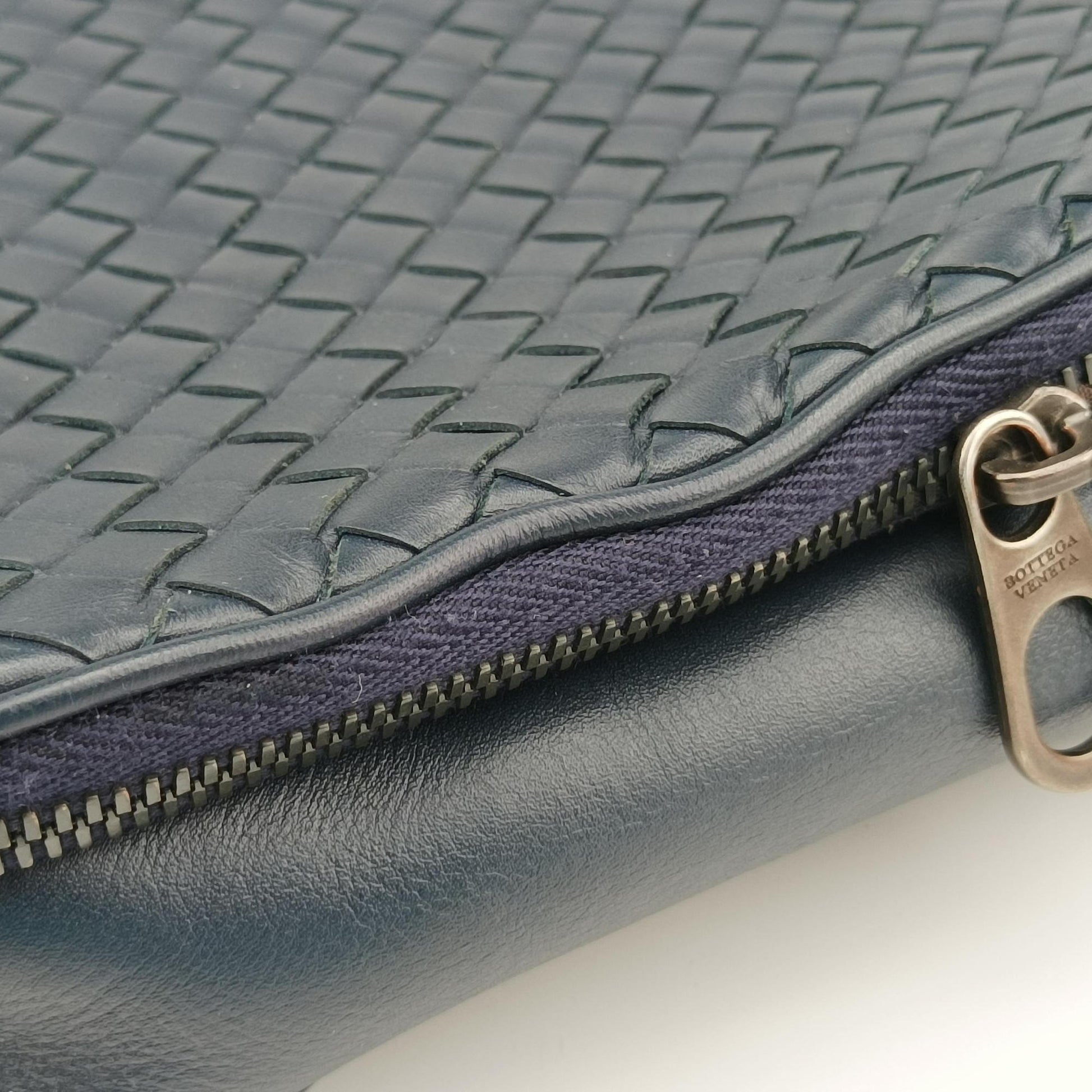 Intrecciato Navy lambskin B07532575Mイントレチャート ネイビー ラムスキン B07532575M