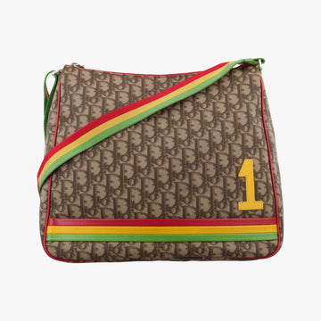 Rasta Trotter Messenger beige×Multicolour PVC coated canvas x leather 05RU 0074ラスタトロッターメッセンジャー ベージュ×マルチカラー PVCコーティングキャンバス×レザー 05RU 0074