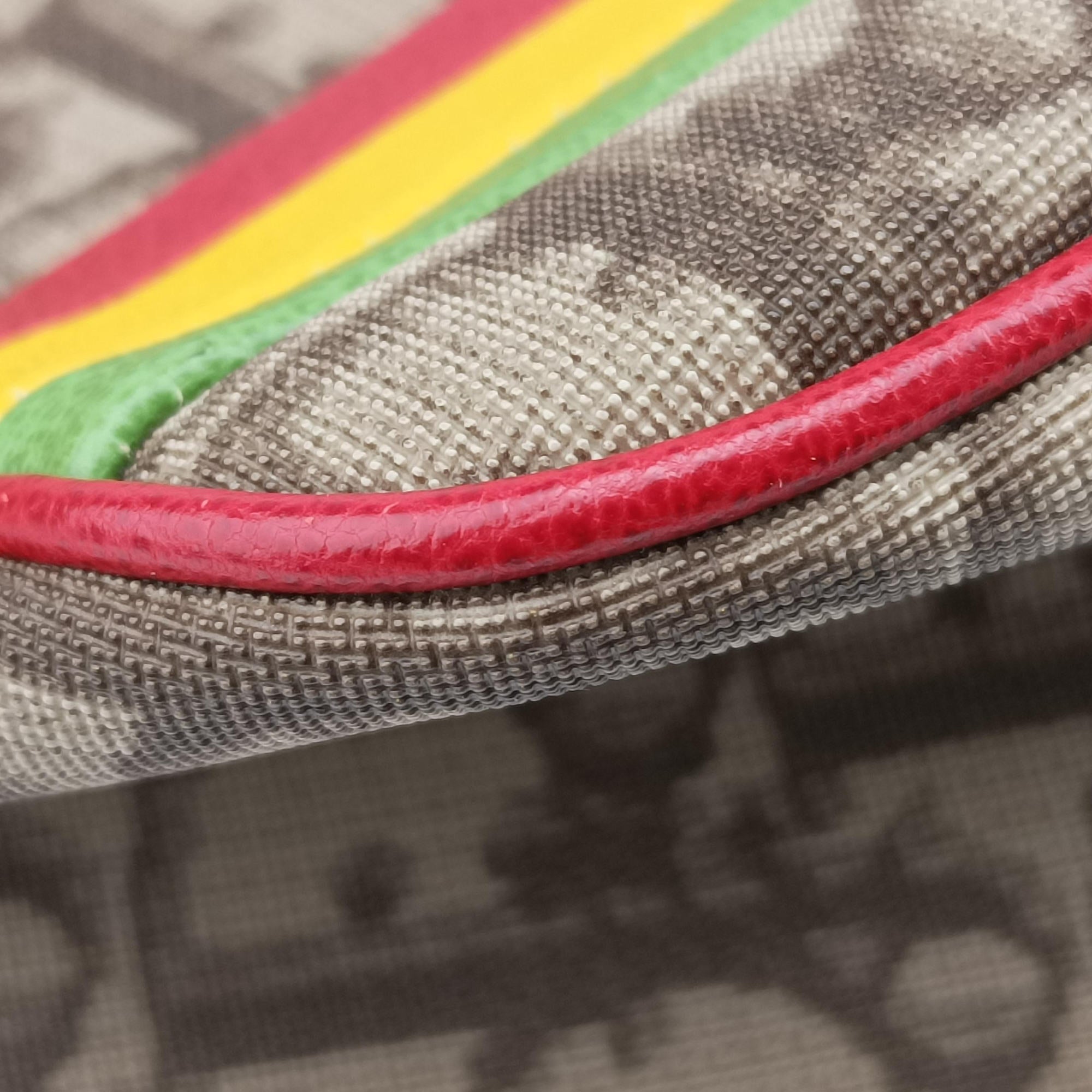 Rasta Trotter Messenger beige×Multicolour PVC coated canvas x leather 05RU 0074ラスタトロッターメッセンジャー ベージュ×マルチカラー PVCコーティングキャンバス×レザー 05RU 0074