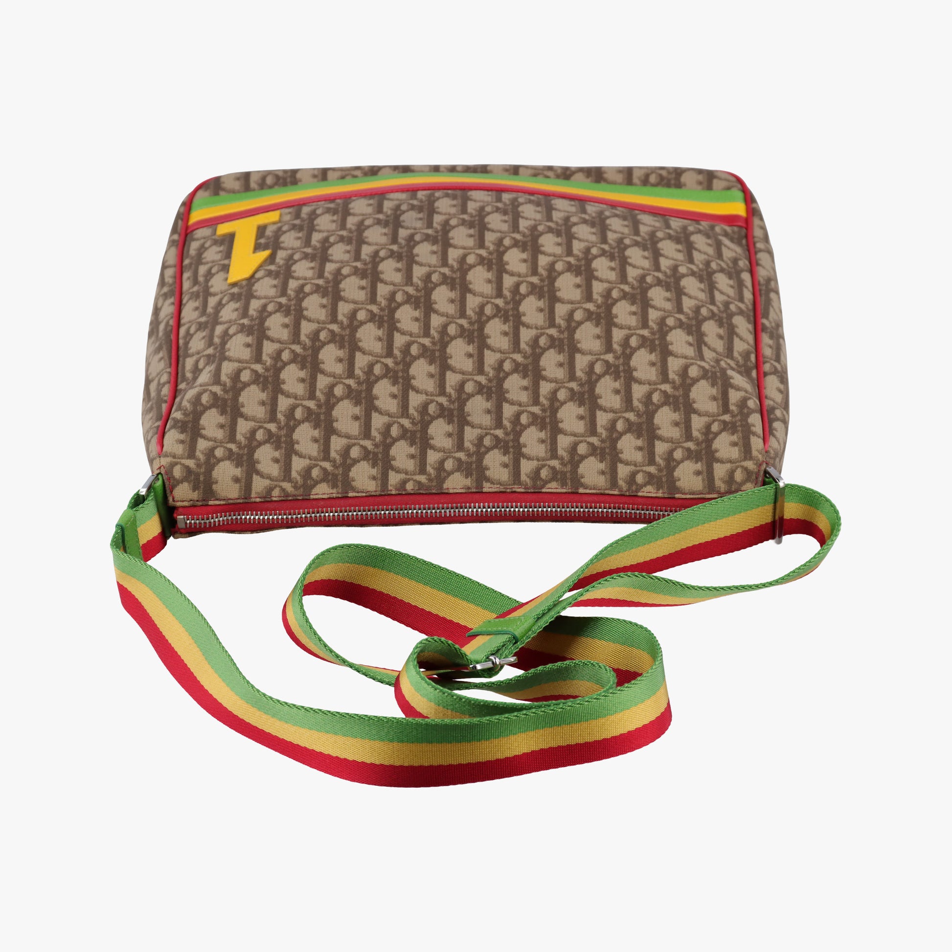 Rasta Trotter Messenger beige×Multicolour PVC coated canvas x leather 05RU 0074ラスタトロッターメッセンジャー ベージュ×マルチカラー PVCコーティングキャンバス×レザー 05RU 0074