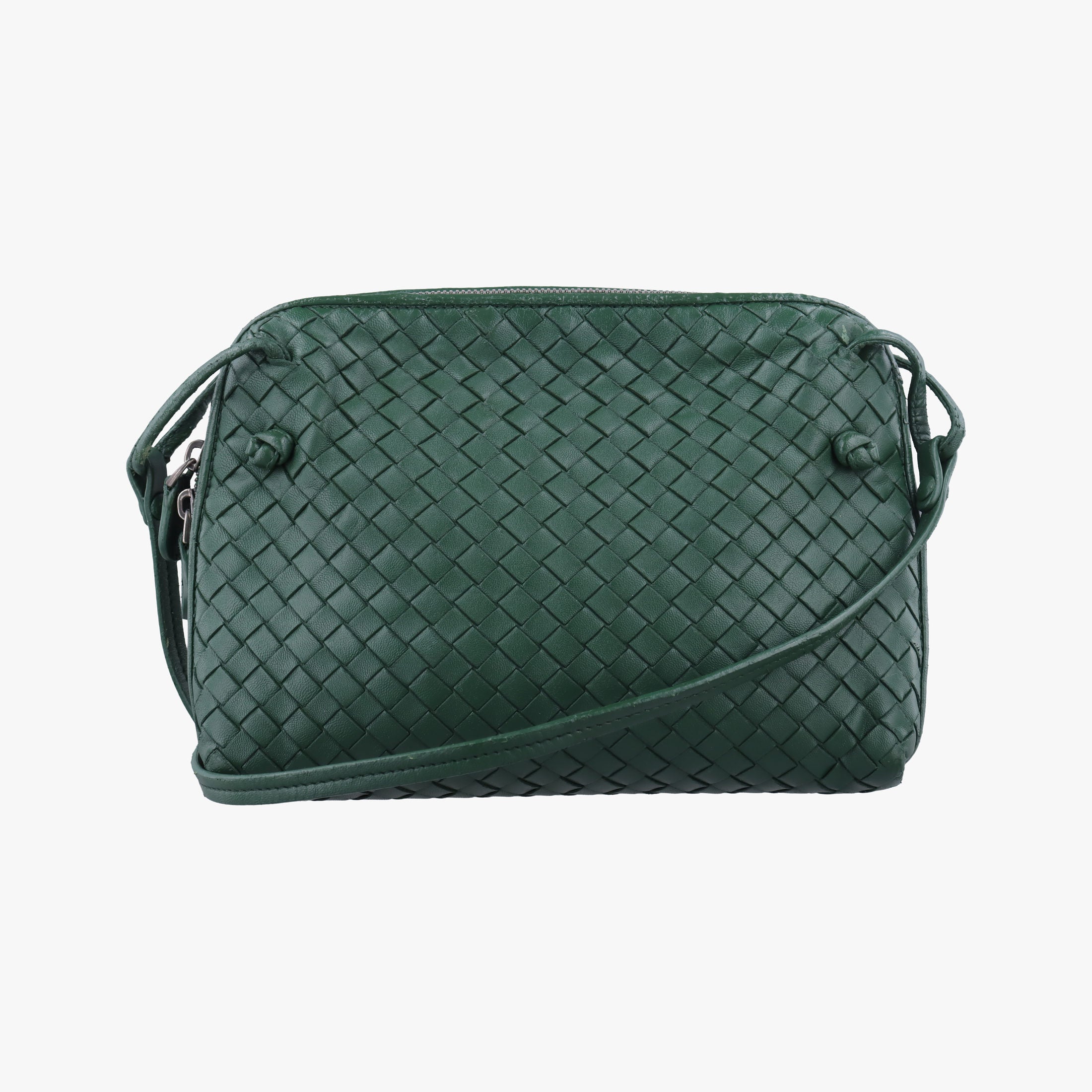 NODINI Intrecciato Green lambskin B03997787Iノディーニ イントレチャート グリーン ラムスキン B03997787I