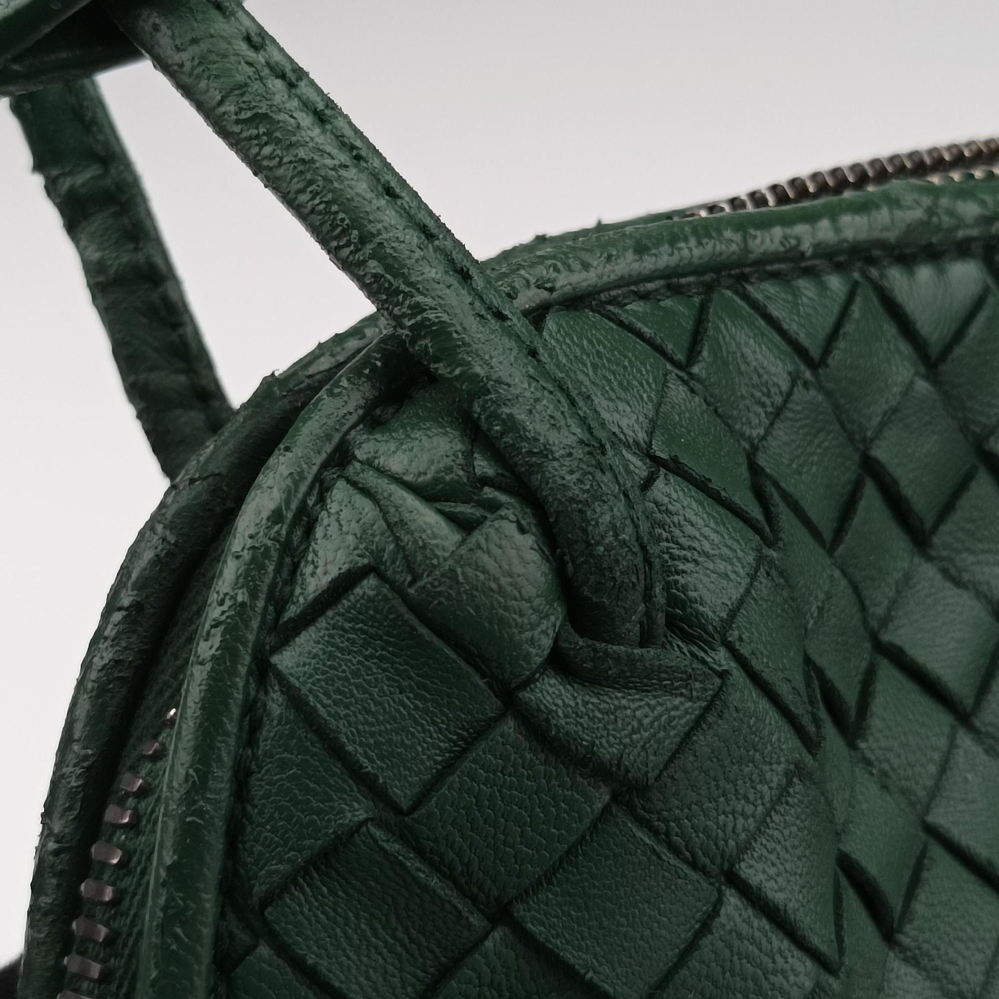 NODINI Intrecciato Green lambskin B03997787Iノディーニ イントレチャート グリーン ラムスキン B03997787I