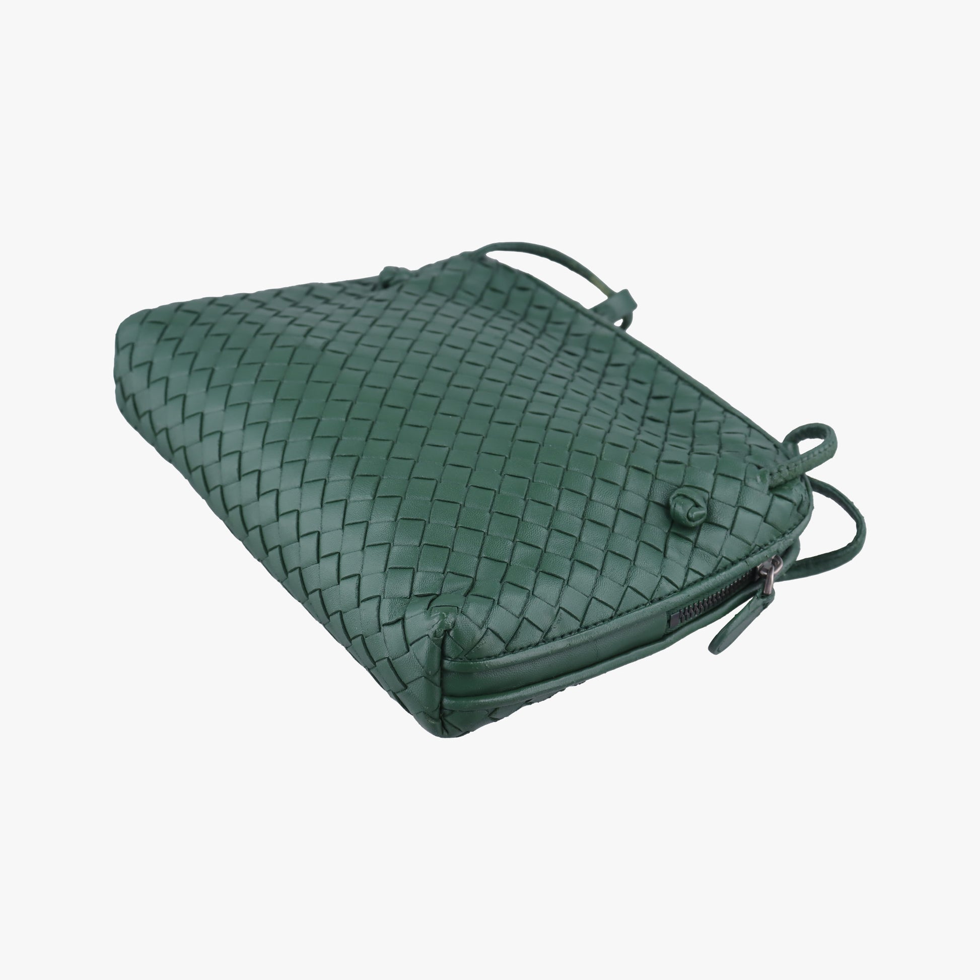 NODINI Intrecciato Green lambskin B03997787Iノディーニ イントレチャート グリーン ラムスキン B03997787I