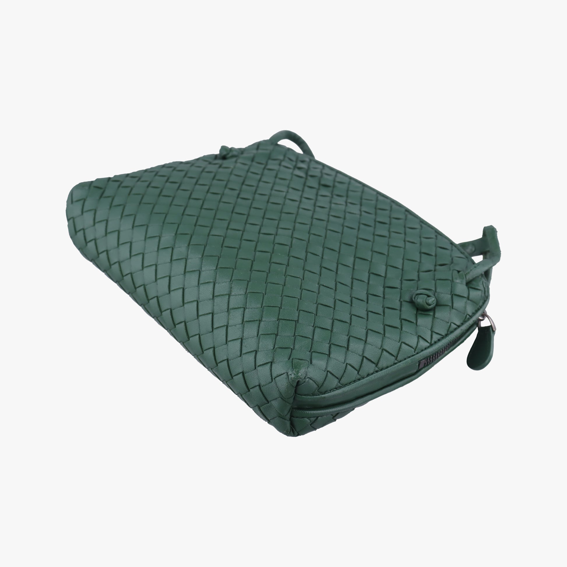 NODINI Intrecciato Green lambskin B03997787Iノディーニ イントレチャート グリーン ラムスキン B03997787I