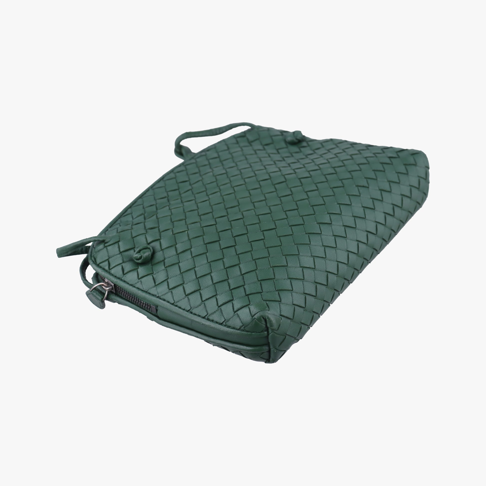 NODINI Intrecciato Green lambskin B03997787Iノディーニ イントレチャート グリーン ラムスキン B03997787I