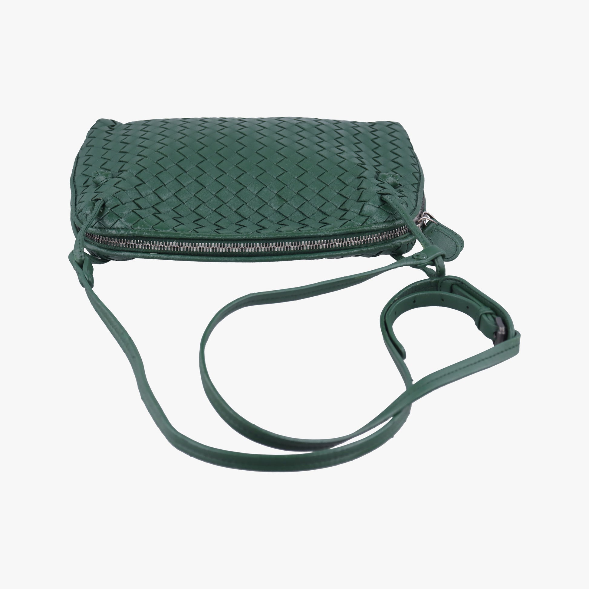 NODINI Intrecciato Green lambskin B03997787Iノディーニ イントレチャート グリーン ラムスキン B03997787I