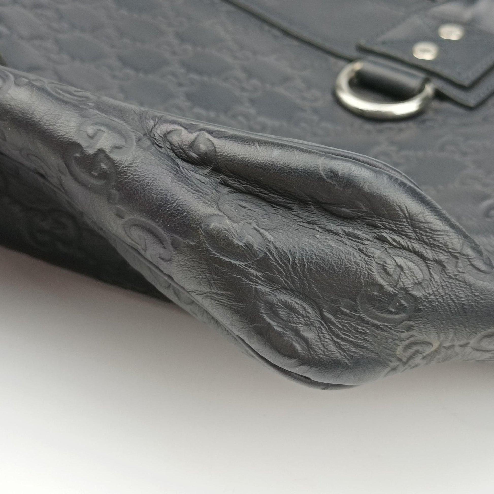 Guccissima Briefcase Business Black Leather 328937 A017540085グッチシマ ブリーフケース ビジネス ブラック レザー 328937 A017540085