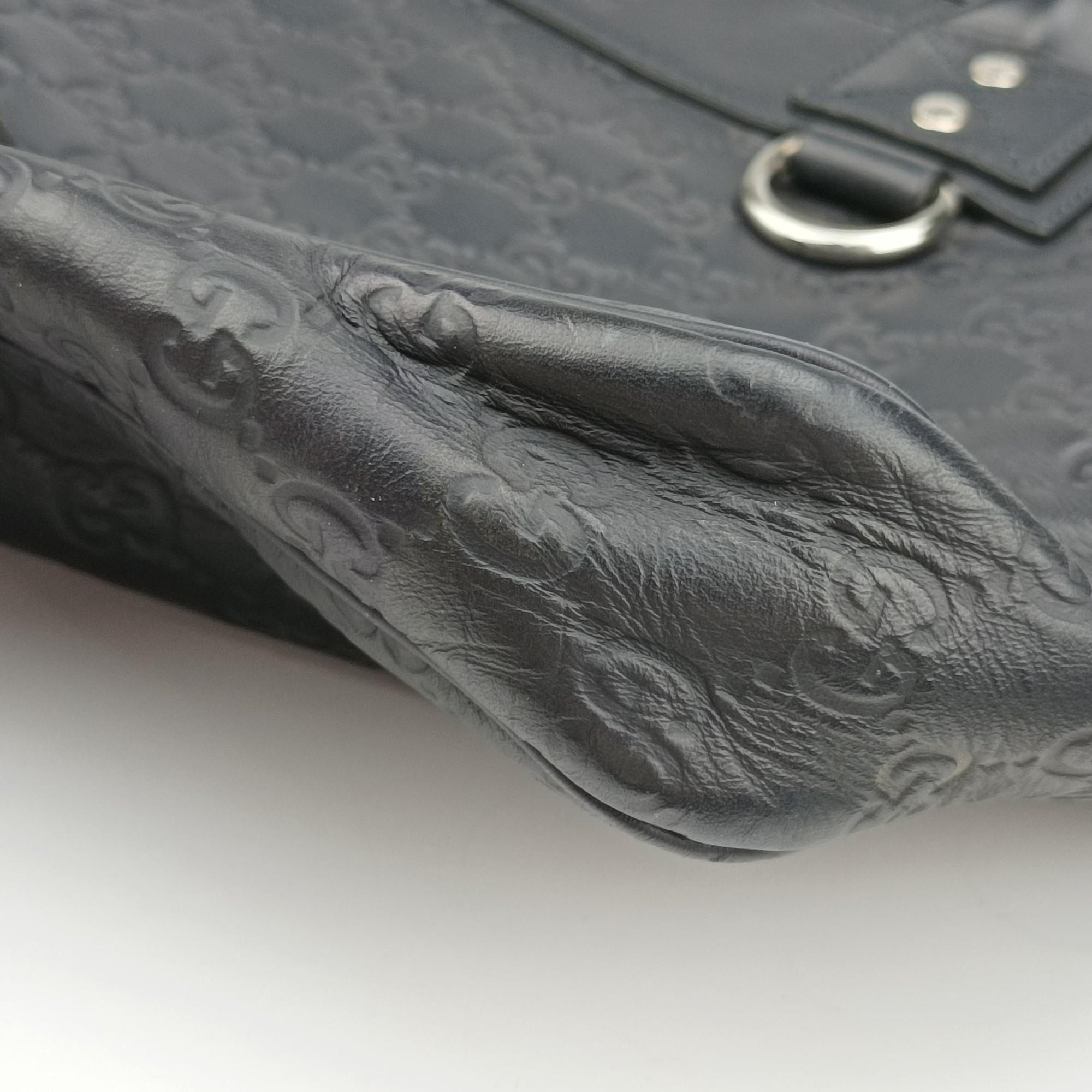 Guccissima Briefcase Business Black Leather 328937 A017540085グッチシマ ブリーフケース ビジネス ブラック レザー 328937 A017540085