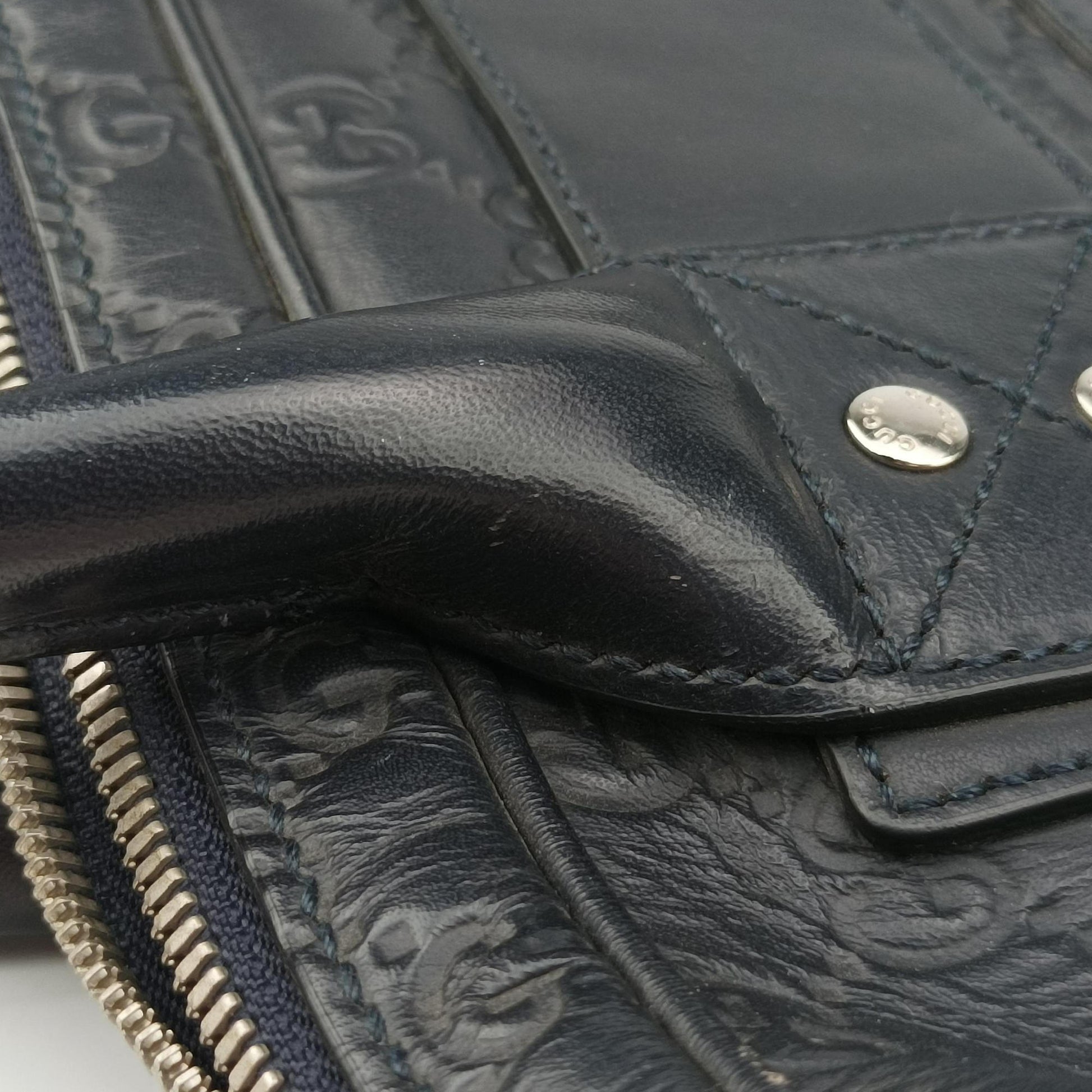 Guccissima Briefcase Business Black Leather 328937 A017540085グッチシマ ブリーフケース ビジネス ブラック レザー 328937 A017540085