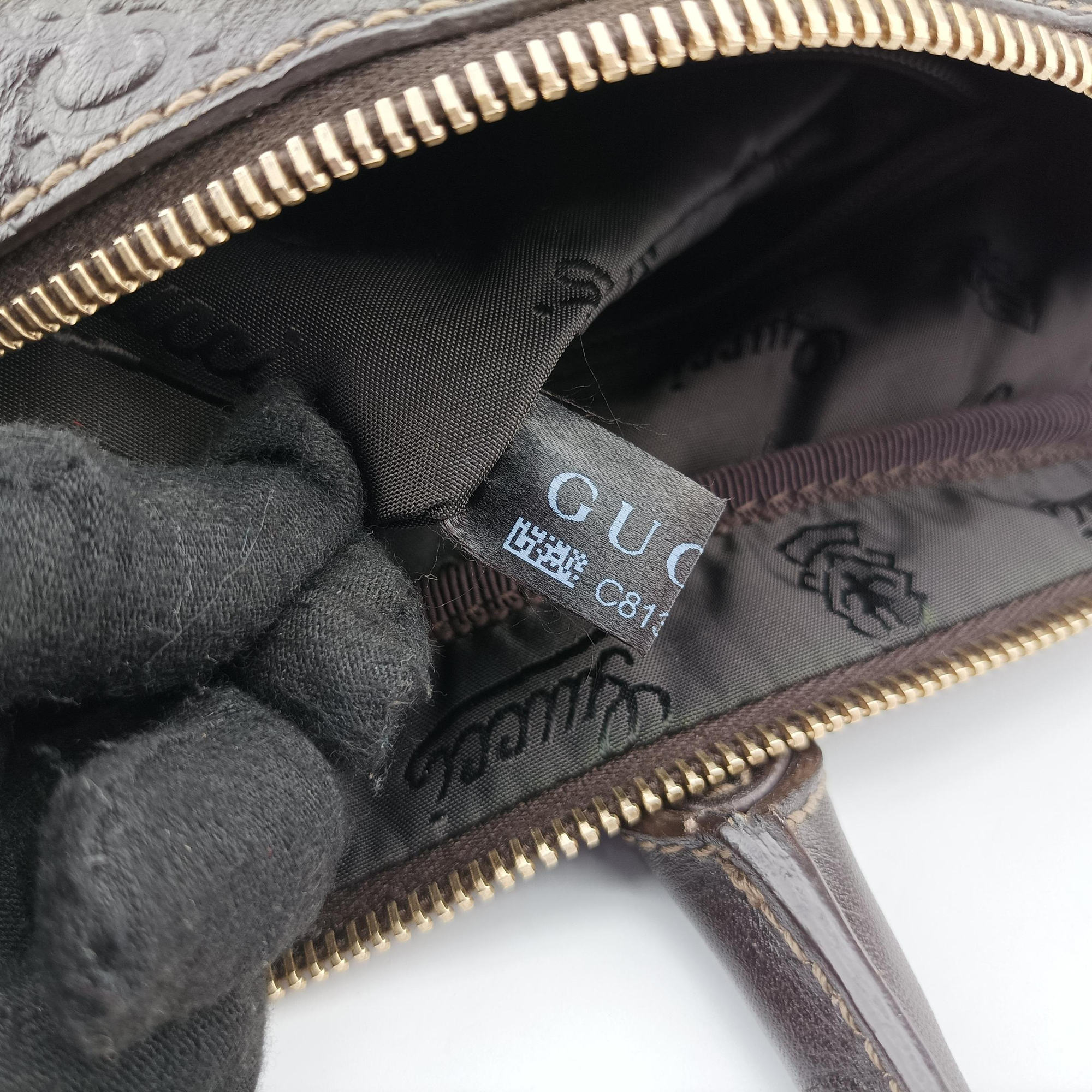 Guccissima Business Brown leather 201480 C8133351グッチシマ ビジネス ブラウン レザー 201480 C8133351