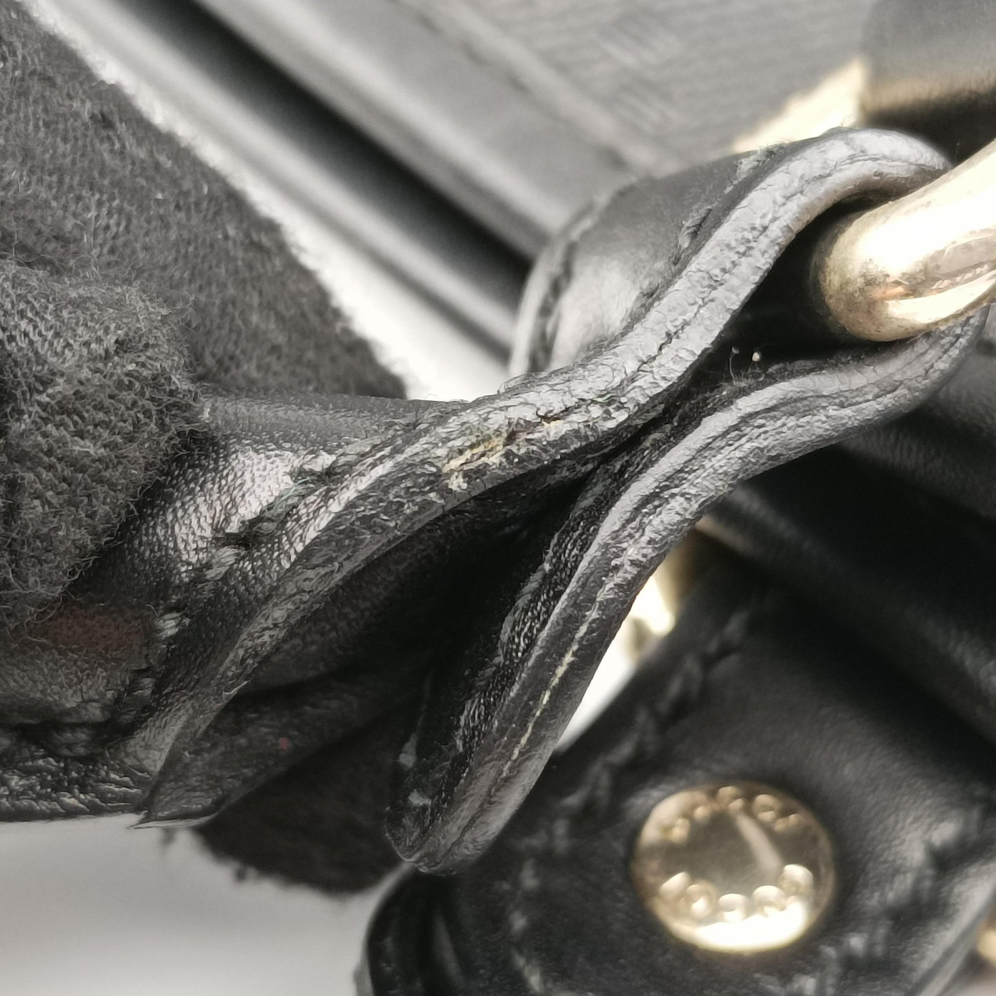 Diamante tote Black Leather 223668 G9035342ディアマンテ トート ブラック レザー 223668 G9035342