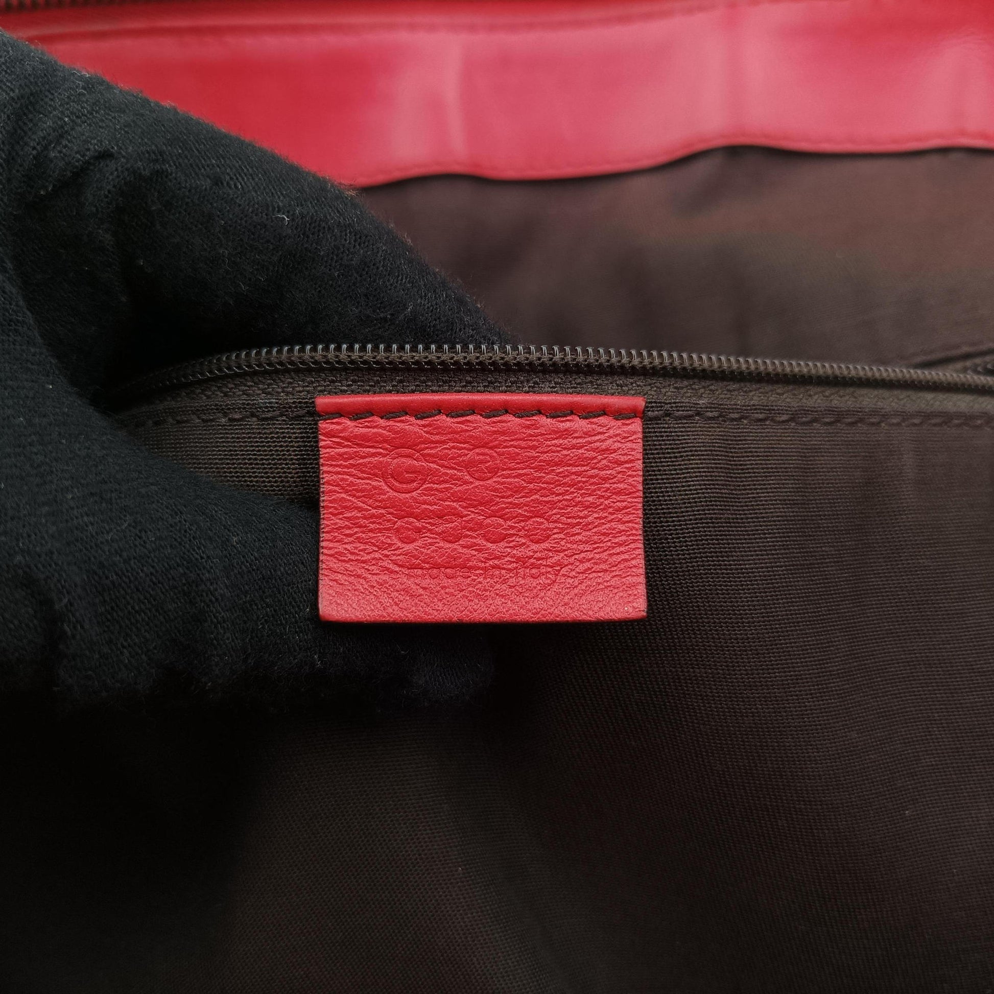 GG Charm Top Handle Red Leather 339551 G019638718GGチャーム トップ ハンドル レッド レザー 339551 G019638718