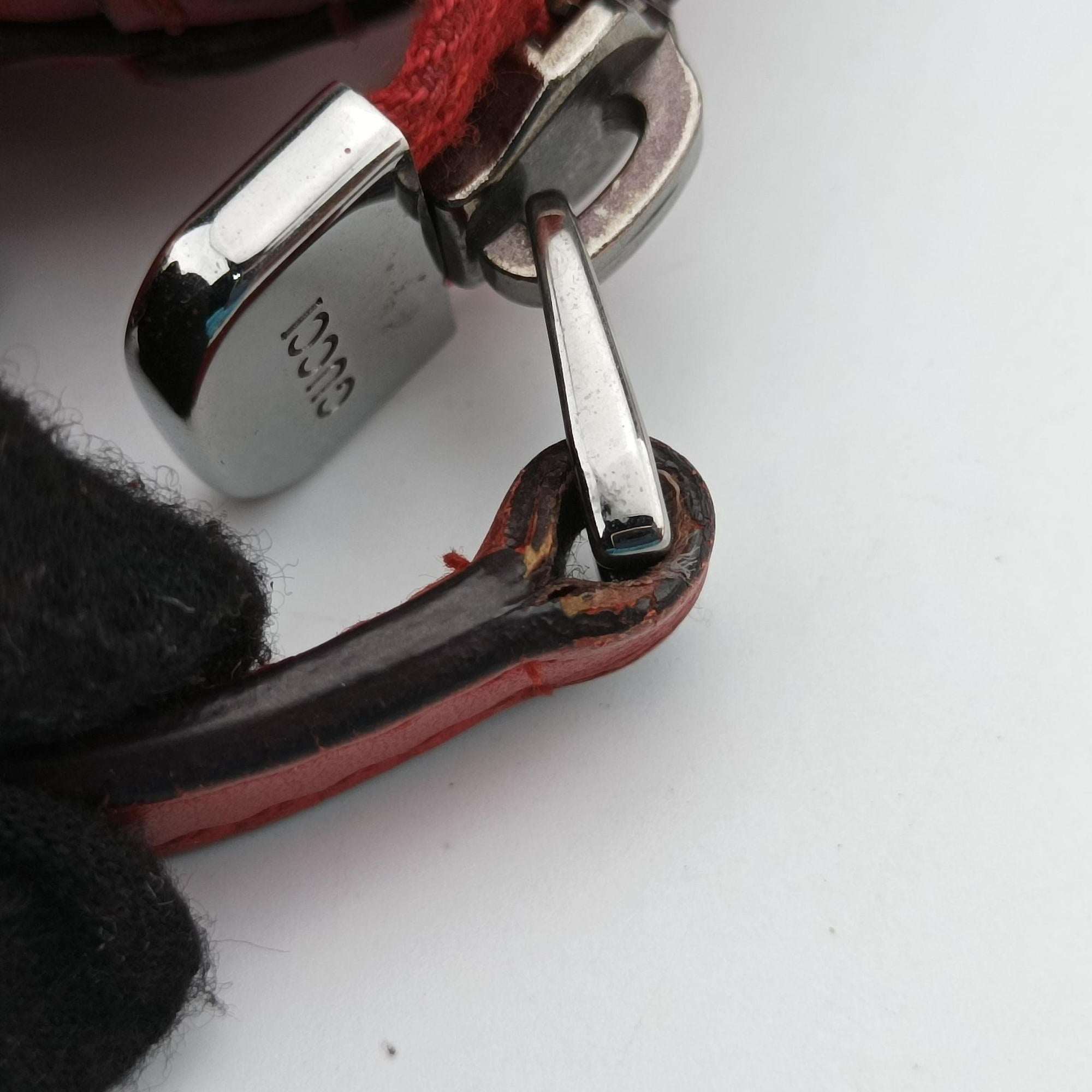 GG Charm Top Handle Red Leather 339551 G019638718GGチャーム トップ ハンドル レッド レザー 339551 G019638718
