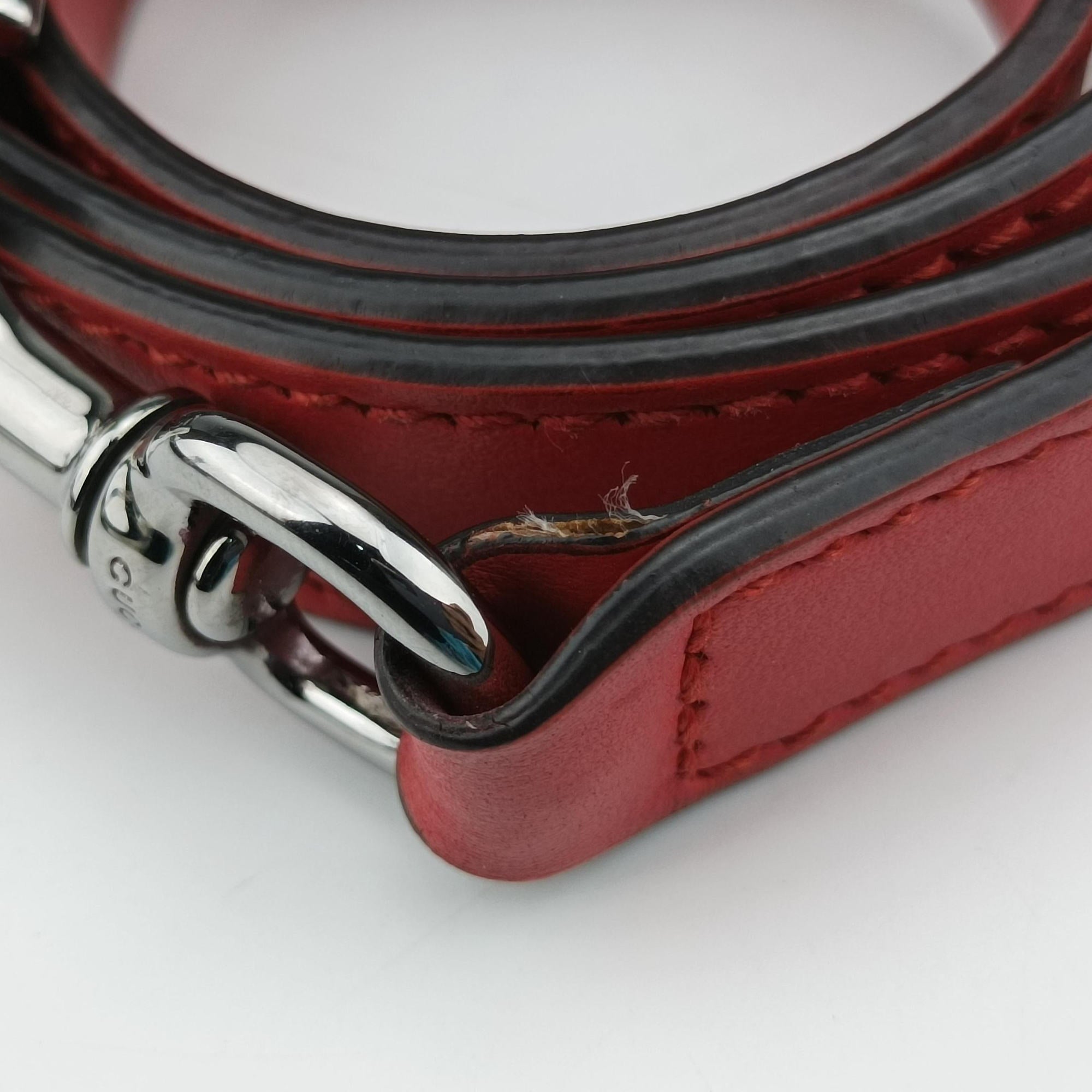 GG Charm Top Handle Red Leather 339551 G019638718GGチャーム トップ ハンドル レッド レザー 339551 G019638718