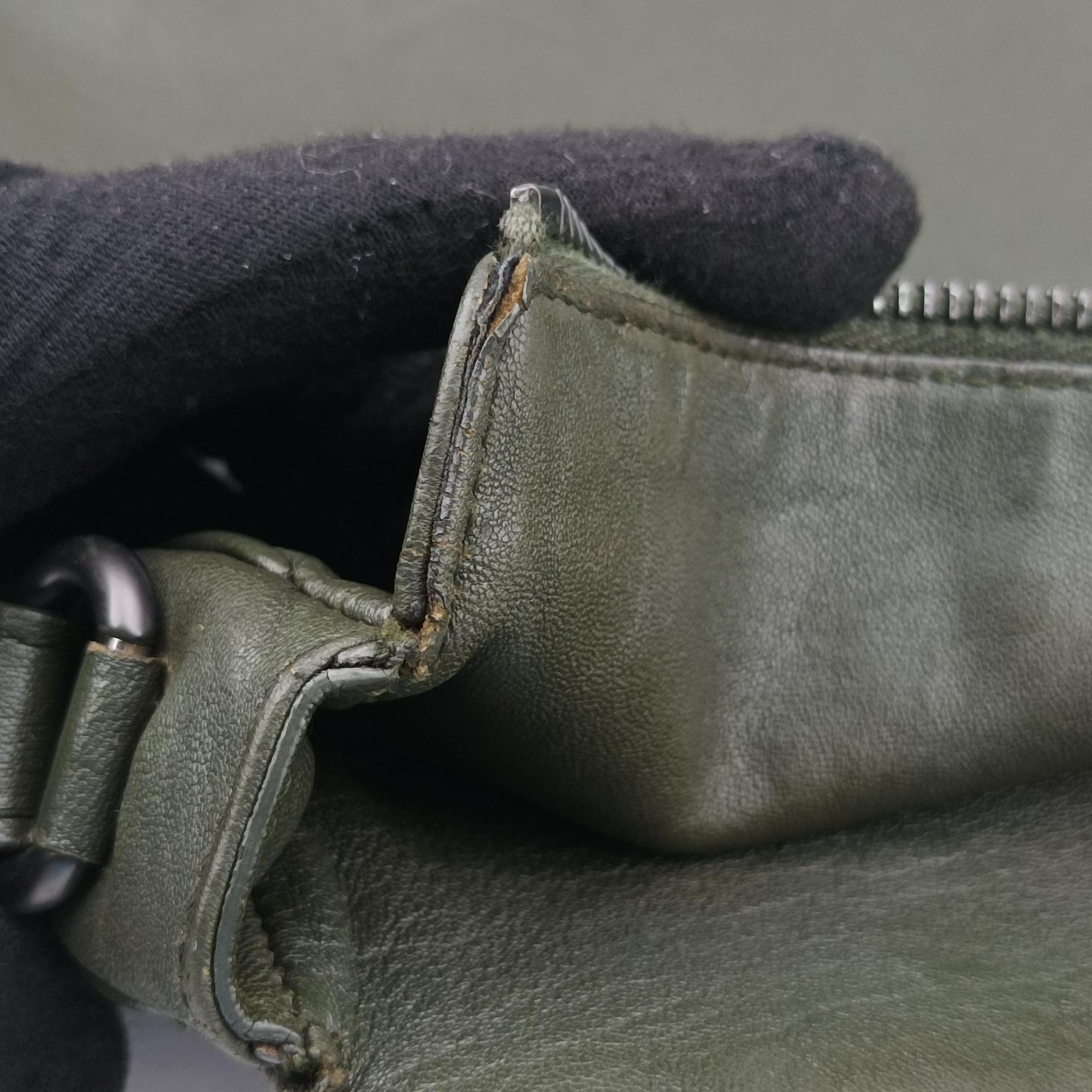 Intrecciato Green lambskin B04842859Vイントレチャート グリーン ラムスキン B04842859V