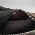Zucca pattern small Brown×black PVC coated canvas×Leather 7VA456 7VA456 A5K4 199-0397ズッカ柄 スモール ブラウン×ブラック PVCコーティングキャンバス×レザー 7VA456 7VA456 A5K4 199-0397