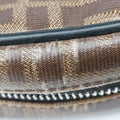 Zucca pattern small Brown×black PVC coated canvas×Leather 7VA456 7VA456 A5K4 199-0397ズッカ柄 スモール ブラウン×ブラック PVCコーティングキャンバス×レザー 7VA456 7VA456 A5K4 199-0397