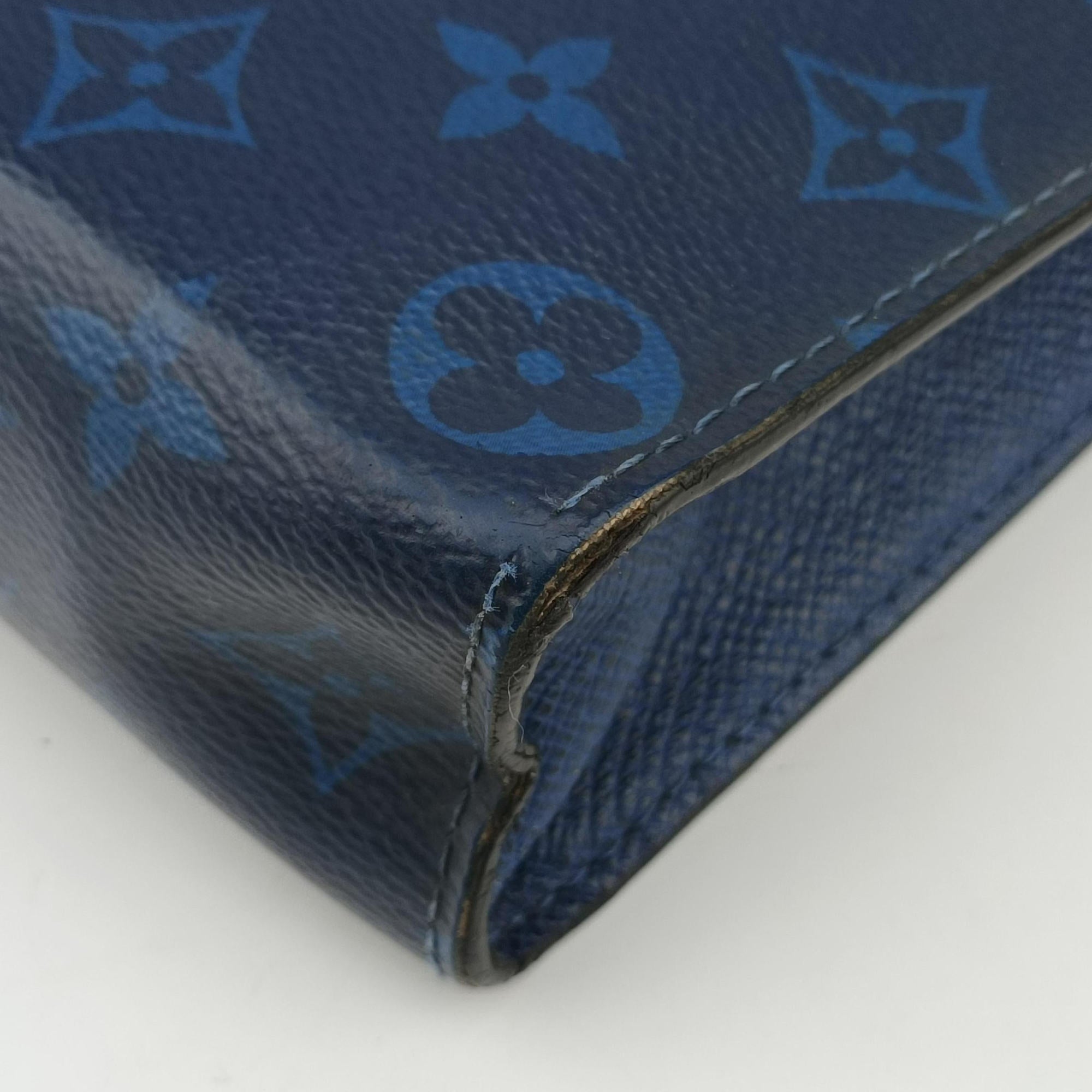 Taigarama Pochette Voyage MM Cobalt × Pacific Blue Taiga Leather × Canvas M30423 IC Chipタイガラマ ポシェット・ヴォワヤージュ MM コバルト × パシフィック・ブルー タイガ・レザー × モノグラム M30423 ICチップ
