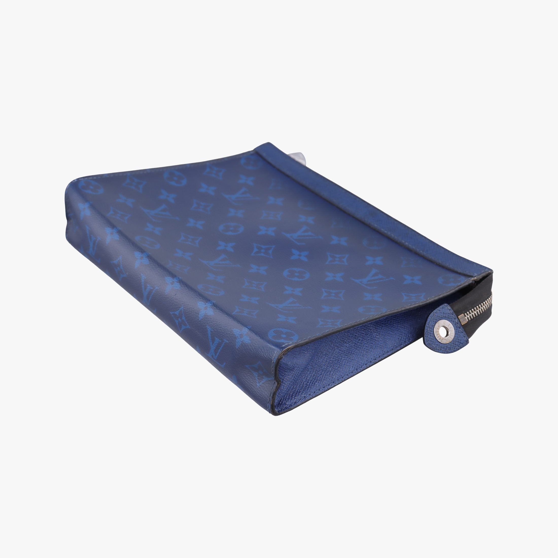 Taigarama Pochette Voyage MM Cobalt × Pacific Blue Taiga Leather × Canvas M30423 IC Chipタイガラマ ポシェット・ヴォワヤージュ MM コバルト × パシフィック・ブルー タイガ・レザー × モノグラム M30423 ICチップ