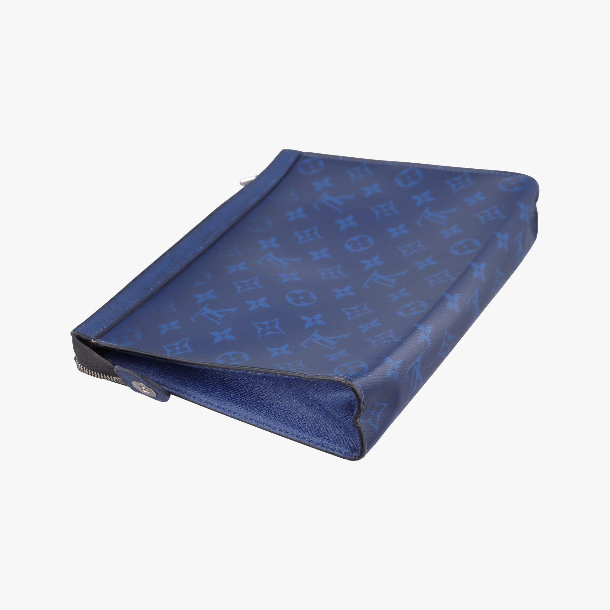 Taigarama Pochette Voyage MM Cobalt × Pacific Blue Taiga Leather × Canvas M30423 IC Chipタイガラマ ポシェット・ヴォワヤージュ MM コバルト × パシフィック・ブルー タイガ・レザー × モノグラム M30423 ICチップ