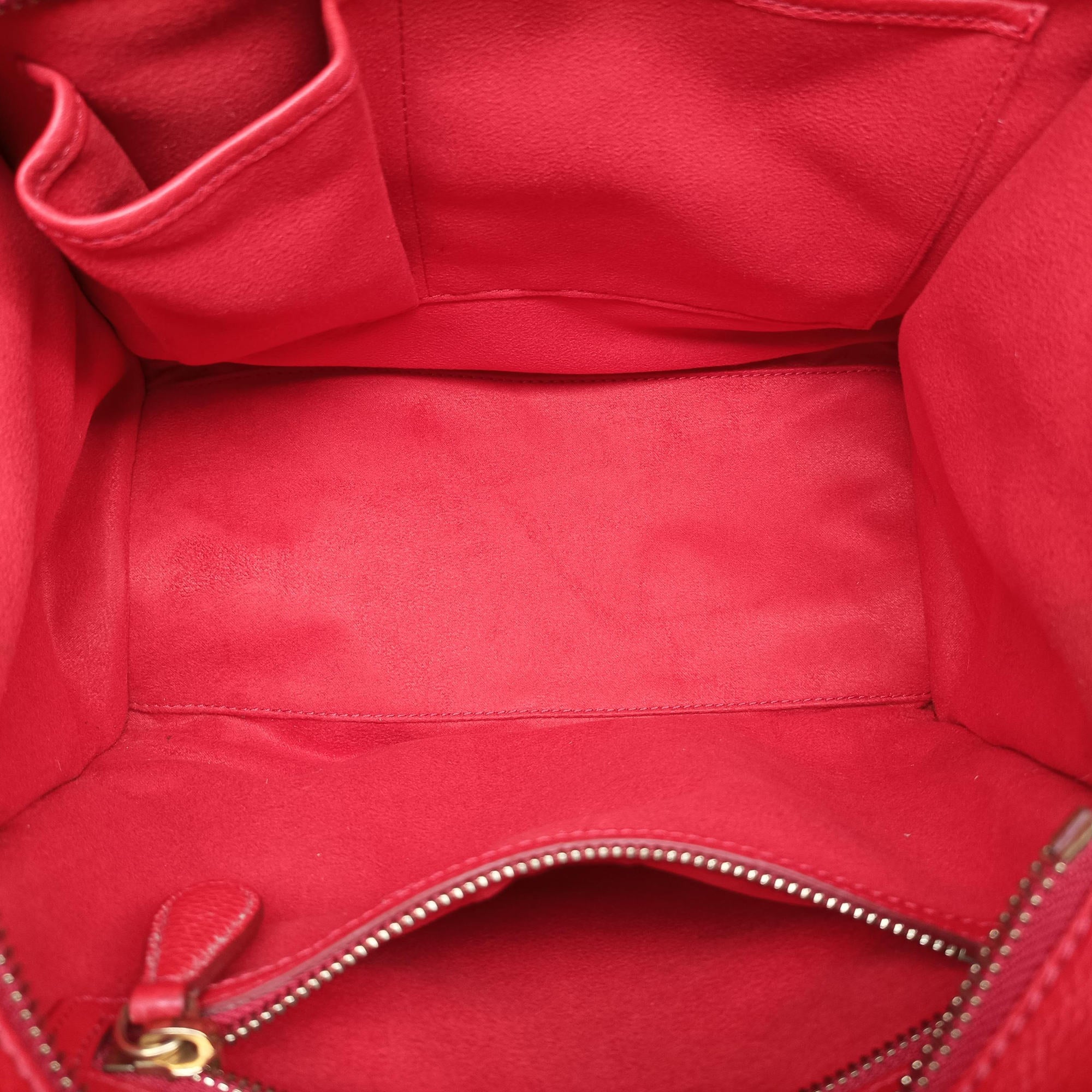 Luggage Micro shopper Red Leather W-SN-0171 W-MM-0181ラゲージマイクロショッパー レッド レザー W-SN-0171 W-MM-0181