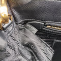 Galleria Black SAFFIANO Leather 1BA274 25ガレリア ブラック サフィアーノレザー 1BA274 25